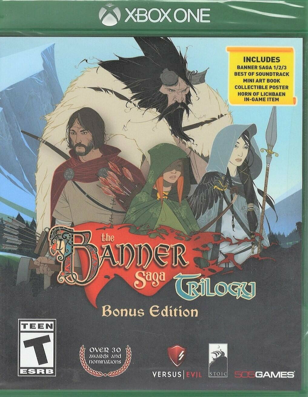 PRODUCT DETAILS 【商品情報】・商品名：Banner Saga Trilogy Bonus Edition Xbox One (Brand New Factory Sealed US Version)・対応機種：Xbox One（Xbox One）・仕様：北米版（NTSC-U/C）・言語：英語【コンディション】・新品未開封の海外直輸入品です。・パッケージに輸送によるスレ・小傷がある場合があります。 ■ 北米版ゲームについてのご注意（必ずお読みください） 【北米版 ゲームについてのご注意】こちらの商品は、北米版（海外仕様）のゲームソフトです。・Xbox One（Xbox One）本体はリージョンフリーのため、日本国内の本体でもプレイいただけます。・ゲーム内の表示および音声は、基本的に英語です。日本語には対応していない場合があります。・オンライン機能・ダウンロードコンテンツ等は、アカウントの地域により利用できない場合があります。・海外版であることを理由とした返品・交換はお受けできません。 ■ ご注意 ・掲載画像は実物に近い色味になるよう調整しておりますが、ご利用の環境により差異が生じる場合があります。・複数店舗で在庫を共有しているため、ご注文後に在庫切れとなる場合がございます。・海外倉庫からのお取り寄せのため、発送までに数日〜2〜3週間程度かかる場合があります。 ■ 納期についてお届けの目安を必ずご確認ください。 ご注意 海外からの輸入品となります。海外輸送のため、外箱に軽微なスレ等がある場合がございますが、商品本体には影響ございません。 ※在庫状況は仕入先の在庫情報をもとに出来る限り正確に表示しておりますが、取寄せ商品のため、タイミングによりご注文後に欠品・キャンセルとなる場合がございます。