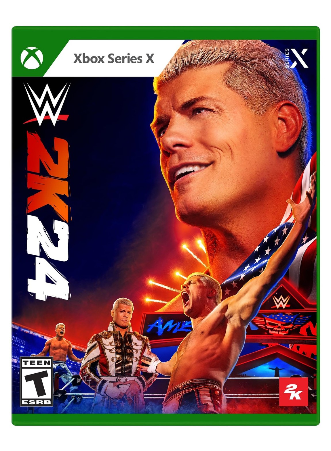 PRODUCT DETAILS 【商品情報】・商品名：WWE 2K24 - Xbox Series X・対応機種：Xbox Series X|S（Xbox Series）・仕様：北米版（NTSC-U/C）・言語：英語【コンディション】・新品未開封の海外直輸入品です。・パッケージに輸送によるスレ・小傷がある場合があります。 ■ 北米版ゲームについてのご注意（必ずお読みください） 【北米版 ゲームについてのご注意】こちらの商品は、北米版（海外仕様）のゲームソフトです。・Xbox Series X|S（Xbox Series）本体はリージョンフリーのため、日本国内の本体でもプレイいただけます。・ゲーム内の表示および音声は、基本的に英語です。日本語には対応していない場合があります。・オンライン機能・ダウンロードコンテンツ等は、アカウントの地域により利用できない場合があります。・海外版であることを理由とした返品・交換はお受けできません。 ■ ご注意 ・掲載画像は実物に近い色味になるよう調整しておりますが、ご利用の環境により差異が生じる場合があります。・複数店舗で在庫を共有しているため、ご注文後に在庫切れとなる場合がございます。・海外倉庫からのお取り寄せのため、発送までに数日〜2〜3週間程度かかる場合があります。 ■ 納期についてお届けの目安を必ずご確認ください。 ご注意 海外からの輸入品となります。海外輸送のため、外箱に軽微なスレ等がある場合がございますが、商品本体には影響ございません。 ※在庫状況は仕入先の在庫情報をもとに出来る限り正確に表示しておりますが、取寄せ商品のため、タイミングによりご注文後に欠品・キャンセルとなる場合がございます。