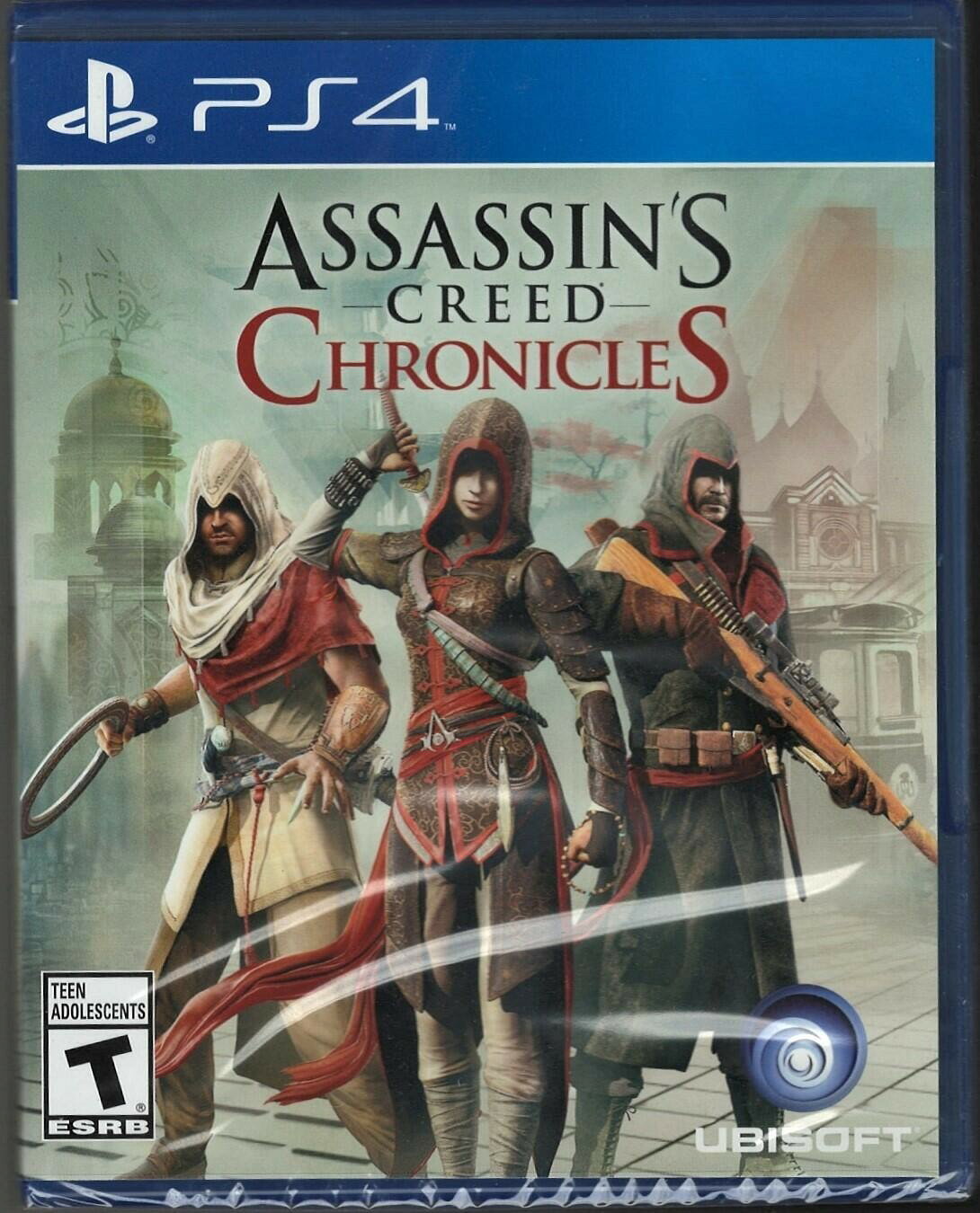 PRODUCT DETAILS 【商品情報】・商品名：Assassin's Creed Chronicles - PlayStation 4・対応機種：プレイステーション4（PS4）・仕様：北米版（NTSC-U/C）・言語：英語【コンディション】・新品未開封の海外直輸入品です。・パッケージに輸送によるスレ・小傷がある場合があります。 ■ 北米版ゲームについてのご注意（必ずお読みください） 【北米版 ゲームについてのご注意】こちらの商品は、北米版（海外仕様）のゲームソフトです。・プレイステーション4（PS4）本体はリージョンフリーのため、日本国内の本体でもプレイいただけます。・ゲーム内の表示および音声は、基本的に英語です。日本語には対応していない場合があります。・オンライン機能・ダウンロードコンテンツ等は、アカウントの地域により利用できない場合があります。・海外版であることを理由とした返品・交換はお受けできません。 ■ ご注意 ・掲載画像は実物に近い色味になるよう調整しておりますが、ご利用の環境により差異が生じる場合があります。・複数店舗で在庫を共有しているため、ご注文後に在庫切れとなる場合がございます。・海外倉庫からのお取り寄せのため、発送までに数日〜2〜3週間程度かかる場合があります。 ■ 納期についてお届けの目安を必ずご確認ください。 ご注意 海外からの輸入品となります。海外輸送のため、外箱に軽微なスレ等がある場合がございますが、商品本体には影響ございません。 ※在庫状況は仕入先の在庫情報をもとに出来る限り正確に表示しておりますが、取寄せ商品のため、タイミングによりご注文後に欠品・キャンセルとなる場合がございます。