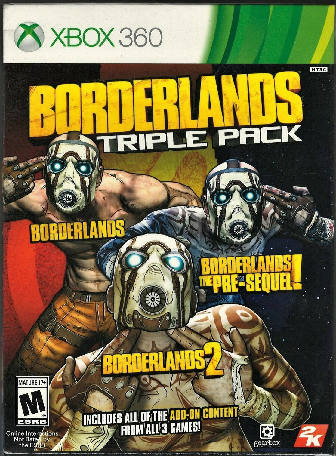 Borderlands Triple Pack Xbox 360 (Brand New Factory Sealed US Version) Xbox 360, 北米版 Xbox 360 Xbox360 海外版ソフト