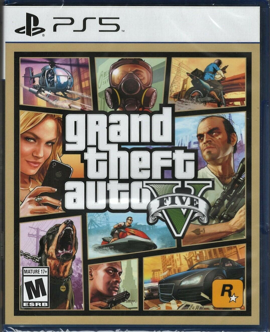 PRODUCT DETAILS 【商品情報】・商品名：Grand Theft Auto V - PlayStation 5・対応機種：プレイステーション5（PS5）・仕様：北米版（NTSC-U/C）・言語：英語【コンディション】・新品未開封の海外直輸入品です。・パッケージに輸送によるスレ・小傷がある場合があります。 ■ 北米版ゲームについてのご注意（必ずお読みください） 【北米版 ゲームについてのご注意】こちらの商品は、北米版（海外仕様）のゲームソフトです。・プレイステーション5（PS5）本体はリージョンフリーのため、日本国内の本体でもプレイいただけます。・ゲーム内の表示および音声は、基本的に英語です。日本語には対応していない場合があります。・オンライン機能・ダウンロードコンテンツ等は、アカウントの地域により利用できない場合があります。・海外版であることを理由とした返品・交換はお受けできません。 ■ ご注意 ・掲載画像は実物に近い色味になるよう調整しておりますが、ご利用の環境により差異が生じる場合があります。・複数店舗で在庫を共有しているため、ご注文後に在庫切れとなる場合がございます。・海外倉庫からのお取り寄せのため、発送までに数日〜2〜3週間程度かかる場合があります。 ■ 納期についてお届けの目安を必ずご確認ください。 ご注意 海外からの輸入品となります。海外輸送のため、外箱に軽微なスレ等がある場合がございますが、商品本体には影響ございません。 ※在庫状況は仕入先の在庫情報をもとに出来る限り正確に表示しておりますが、取寄せ商品のため、タイミングによりご注文後に欠品・キャンセルとなる場合がございます。