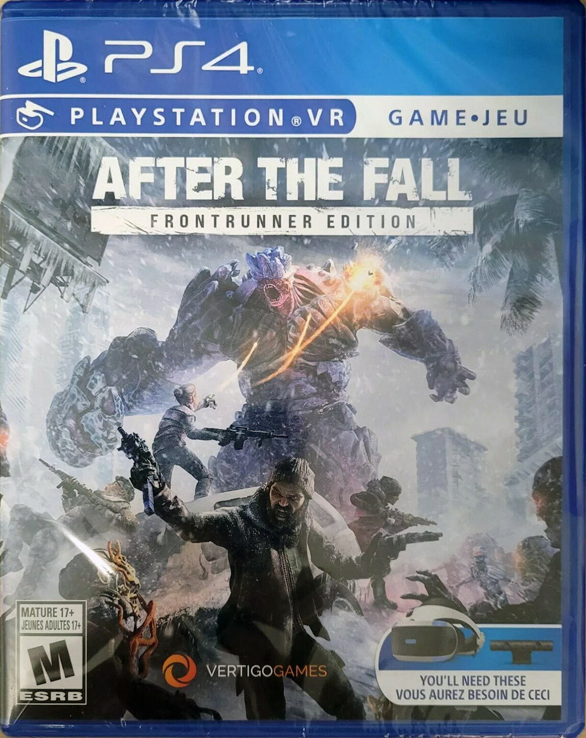 PRODUCT DETAILS 【商品情報】・商品名：After the Fall: Frontrunner Edition VR - PlayStation 4・対応機種：プレイステーション4（PS4）・仕様：北米版（NTSC-U/C）・言語：英語【コンディション】・新品未開封の海外直輸入品です。・パッケージに輸送によるスレ・小傷がある場合があります。 ■ 北米版ゲームについてのご注意（必ずお読みください） 【北米版 ゲームについてのご注意】こちらの商品は、北米版（海外仕様）のゲームソフトです。・プレイステーション4（PS4）本体はリージョンフリーのため、日本国内の本体でもプレイいただけます。・ゲーム内の表示および音声は、基本的に英語です。日本語には対応していない場合があります。・オンライン機能・ダウンロードコンテンツ等は、アカウントの地域により利用できない場合があります。・海外版であることを理由とした返品・交換はお受けできません。 ■ ご注意 ・掲載画像は実物に近い色味になるよう調整しておりますが、ご利用の環境により差異が生じる場合があります。・複数店舗で在庫を共有しているため、ご注文後に在庫切れとなる場合がございます。・海外倉庫からのお取り寄せのため、発送までに数日〜2〜3週間程度かかる場合があります。 ■ 納期についてお届けの目安を必ずご確認ください。 ご注意 海外からの輸入品となります。海外輸送のため、外箱に軽微なスレ等がある場合がございますが、商品本体には影響ございません。 ※在庫状況は仕入先の在庫情報をもとに出来る限り正確に表示しておりますが、取寄せ商品のため、タイミングによりご注文後に欠品・キャンセルとなる場合がございます。