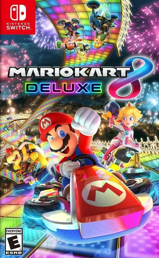 PRODUCT DETAILS 【商品情報】・商品名：Mario Kart 8 Deluxe - Nintendo Switch・対応機種：ニンテンドースイッチ（Switch）・仕様：北米版（NTSC-U/C）・言語：英語【コンディション】・新品未開封の海外直輸入品です。・パッケージに輸送によるスレ・小傷がある場合があります。 ■ 北米版ゲームについてのご注意（必ずお読みください） 【北米版 ゲームについてのご注意】こちらの商品は、北米版（海外仕様）のゲームソフトです。・ニンテンドースイッチ（Switch）本体はリージョンフリーのため、日本国内の本体でもプレイいただけます。・ゲーム内の表示および音声は、基本的に英語です。日本語には対応していない場合があります。・オンライン機能・ダウンロードコンテンツ等は、アカウントの地域により利用できない場合があります。・海外版であることを理由とした返品・交換はお受けできません。 ■ ご注意 ・掲載画像は実物に近い色味になるよう調整しておりますが、ご利用の環境により差異が生じる場合があります。・複数店舗で在庫を共有しているため、ご注文後に在庫切れとなる場合がございます。・海外倉庫からのお取り寄せのため、発送までに数日〜2〜3週間程度かかる場合があります。 ■ 納期についてお届けの目安を必ずご確認ください。 ご注意 海外からの輸入品となります。海外輸送のため、外箱に軽微なスレ等がある場合がございますが、商品本体には影響ございません。 ※在庫状況は仕入先の在庫情報をもとに出来る限り正確に表示しておりますが、取寄せ商品のため、タイミングによりご注文後に欠品・キャンセルとなる場合がございます。