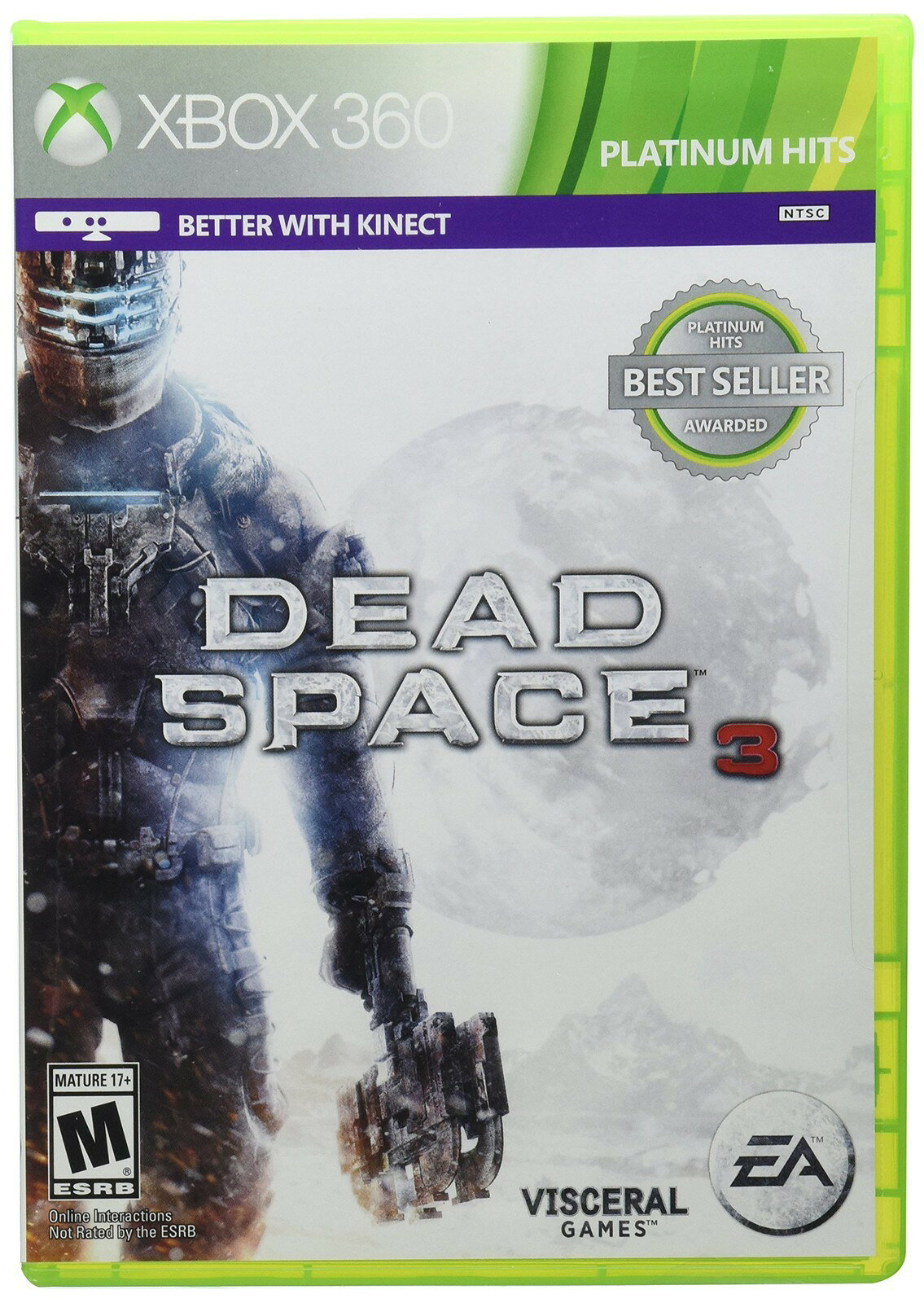 PRODUCT DETAILS 【商品情報】・商品名：Dead Space 3 (Platinum Hits) - Xbox 360・対応機種：Xbox360（Xbox 360）・仕様：北米版（NTSC-U/C）・言語：英語【コンディション】・新品未開封の海外直輸入品です。・パッケージに輸送によるスレ・小傷がある場合があります。 ■ 北米版ゲームについてのご注意（必ずお読みください） 【北米版 ゲームについてのご注意】こちらの商品は、海外仕様のゲームソフトです。・Xbox360（Xbox 360）は本体にリージョン制限があるため、日本国内の本体では通常そのままプレイすることはできません。・北米版の本体など、ソフトに対応した本体が必要です。・ゲーム内の表示および音声は、基本的に英語などの外国語です。日本語には対応していない場合があります。・映像方式や接続するテレビ・モニターによっては、正常に表示されない場合があります。・海外版であることや、お手持ちの本体で使用できないことを理由とした返品・交換はお受けできません。 ■ ご注意 ・掲載画像は実物に近い色味になるよう調整しておりますが、ご利用の環境により差異が生じる場合があります。・複数店舗で在庫を共有しているため、ご注文後に在庫切れとなる場合がございます。・海外倉庫からのお取り寄せのため、発送までに数日〜2〜3週間程度かかる場合があります。 ■ 納期についてお届けの目安を必ずご確認ください。 ご注意 海外からの輸入品となります。海外輸送のため、外箱に軽微なスレ等がある場合がございますが、商品本体には影響ございません。 ※在庫状況は仕入先の在庫情報をもとに出来る限り正確に表示しておりますが、取寄せ商品のため、タイミングによりご注文後に欠品・キャンセルとなる場合がございます。
