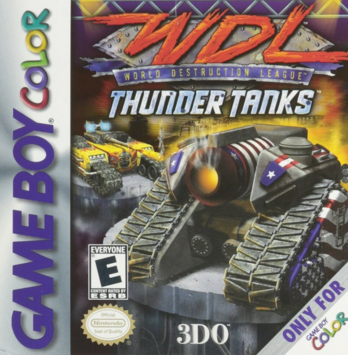 WDL World Destruction League Thunder Tanks - GameBoy Color 北米版 GBC ゲームボーイカラー 海外版ソフト