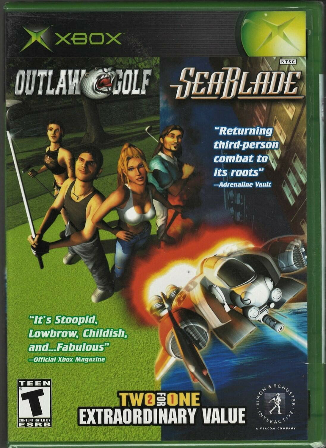 PRODUCT DETAILS 【商品情報】・商品名：Outlaw Golf / Seablade 2-In-1 Xbox (Brand New Factory Sealed US Version)・対応機種：Xbox(初代)（Xbox）・仕様：北米版（NTSC-U/C）・言語：英語【コンディション】・新品未開封の海外直輸入品です。・パッケージに輸送によるスレ・小傷がある場合があります。 ■ 北米版ゲームについてのご注意（必ずお読みください） 【北米版 ゲームについてのご注意】こちらの商品は、海外仕様のゲームソフトです。・Xbox(初代)（Xbox）は本体にリージョン制限があるため、日本国内の本体では通常そのままプレイすることはできません。・北米版の本体など、ソフトに対応した本体が必要です。・ゲーム内の表示および音声は、基本的に英語などの外国語です。日本語には対応していない場合があります。・映像方式や接続するテレビ・モニターによっては、正常に表示されない場合があります。・海外版であることや、お手持ちの本体で使用できないことを理由とした返品・交換はお受けできません。 ■ ご注意 ・掲載画像は実物に近い色味になるよう調整しておりますが、ご利用の環境により差異が生じる場合があります。・複数店舗で在庫を共有しているため、ご注文後に在庫切れとなる場合がございます。・海外倉庫からのお取り寄せのため、発送までに数日〜2〜3週間程度かかる場合があります。 ■ 納期についてお届けの目安を必ずご確認ください。 ご注意 海外からの輸入品となります。海外輸送のため、外箱に軽微なスレ等がある場合がございますが、商品本体には影響ございません。 ※在庫状況は仕入先の在庫情報をもとに出来る限り正確に表示しておりますが、取寄せ商品のため、タイミングによりご注文後に欠品・キャンセルとなる場合がございます。