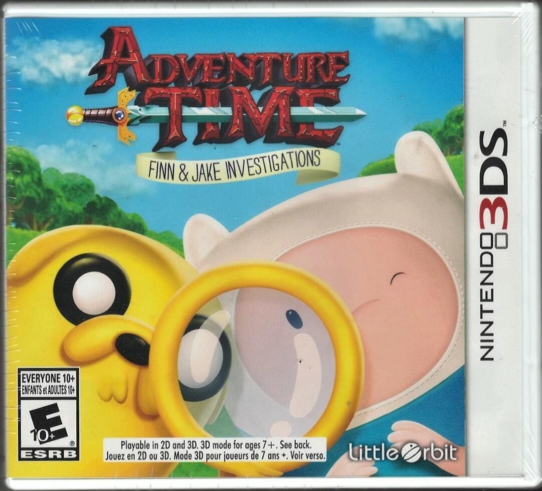 PRODUCT DETAILS 【商品情報】・商品名：Adventure Time Finn and Jake Investigations 3DS (Brand New Factory Sealed US Ver・対応機種：ニンテンドー3DS（3DS）・仕様：北米版（NTSC-U/C）・言語：英語【コンディション】・新品未開封の海外直輸入品です。・パッケージに輸送によるスレ・小傷がある場合があります。 ■ 北米版ゲームについてのご注意（必ずお読みください） 【北米版 ゲームについてのご注意】こちらの商品は、海外仕様のゲームソフトです。・ニンテンドー3DS（3DS）は本体にリージョン制限があるため、日本国内の本体では通常そのままプレイすることはできません。・北米版の本体など、ソフトに対応した本体が必要です。・ゲーム内の表示および音声は、基本的に英語などの外国語です。日本語には対応していない場合があります。・映像方式や接続するテレビ・モニターによっては、正常に表示されない場合があります。・海外版であることや、お手持ちの本体で使用できないことを理由とした返品・交換はお受けできません。 ■ ご注意 ・掲載画像は実物に近い色味になるよう調整しておりますが、ご利用の環境により差異が生じる場合があります。・複数店舗で在庫を共有しているため、ご注文後に在庫切れとなる場合がございます。・海外倉庫からのお取り寄せのため、発送までに数日〜2〜3週間程度かかる場合があります。 ■ 納期についてお届けの目安を必ずご確認ください。 ご注意 海外からの輸入品となります。海外輸送のため、外箱に軽微なスレ等がある場合がございますが、商品本体には影響ございません。 ※在庫状況は仕入先の在庫情報をもとに出来る限り正確に表示しておりますが、取寄せ商品のため、タイミングによりご注文後に欠品・キャンセルとなる場合がございます。