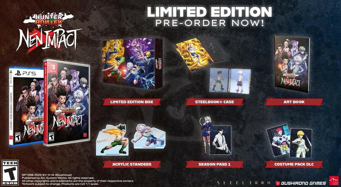 PRODUCT DETAILS 【商品情報】・商品名：Hunter X Hunter: Nen X Impact Limited Ed. - PlayStation 5・対応機種：プレイステーション5（PS5）・仕様：北米版（NTSC-U/C）・言語：英語【コンディション】・新品未開封の海外直輸入品です。・パッケージに輸送によるスレ・小傷がある場合があります。 ■ 北米版ゲームについてのご注意（必ずお読みください） 【北米版 ゲームについてのご注意】こちらの商品は、北米版（海外仕様）のゲームソフトです。・プレイステーション5（PS5）本体はリージョンフリーのため、日本国内の本体でもプレイいただけます。・ゲーム内の表示および音声は、基本的に英語です。日本語には対応していない場合があります。・オンライン機能・ダウンロードコンテンツ等は、アカウントの地域により利用できない場合があります。・海外版であることを理由とした返品・交換はお受けできません。 ■ ご注意 ・掲載画像は実物に近い色味になるよう調整しておりますが、ご利用の環境により差異が生じる場合があります。・複数店舗で在庫を共有しているため、ご注文後に在庫切れとなる場合がございます。・海外倉庫からのお取り寄せのため、発送までに数日〜2〜3週間程度かかる場合があります。 ■ 納期についてお届けの目安を必ずご確認ください。 ご注意 海外からの輸入品となります。海外輸送のため、外箱に軽微なスレ等がある場合がございますが、商品本体には影響ございません。 ※在庫状況は仕入先の在庫情報をもとに出来る限り正確に表示しておりますが、取寄せ商品のため、タイミングによりご注文後に欠品・キャンセルとなる場合がございます。