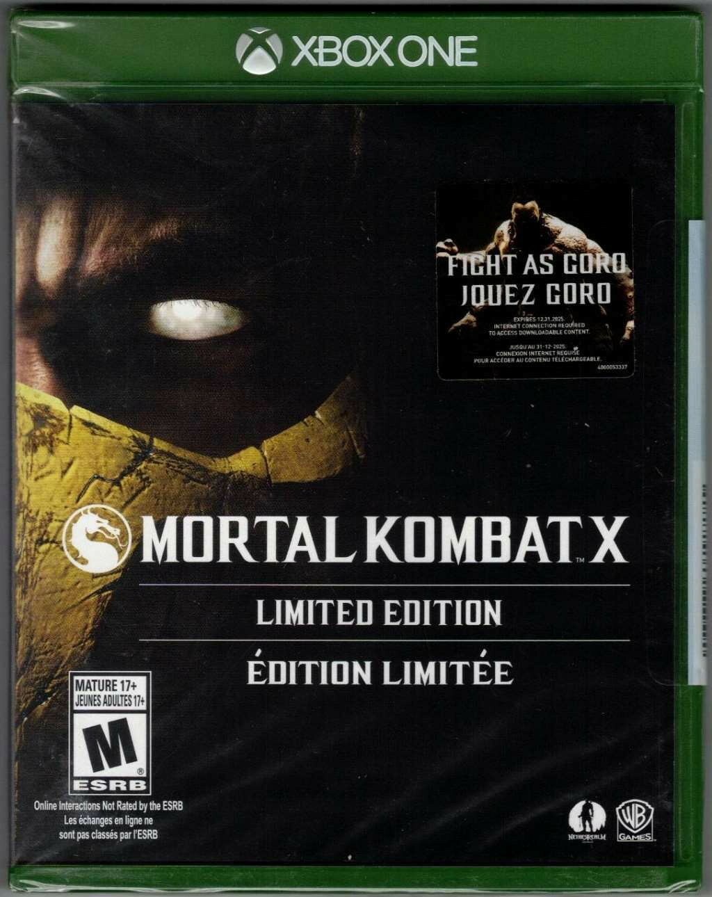 Mortal Kombat X Limited Edition - Xbox One 北米版 Xbox One Xbox One 海外版ソフト