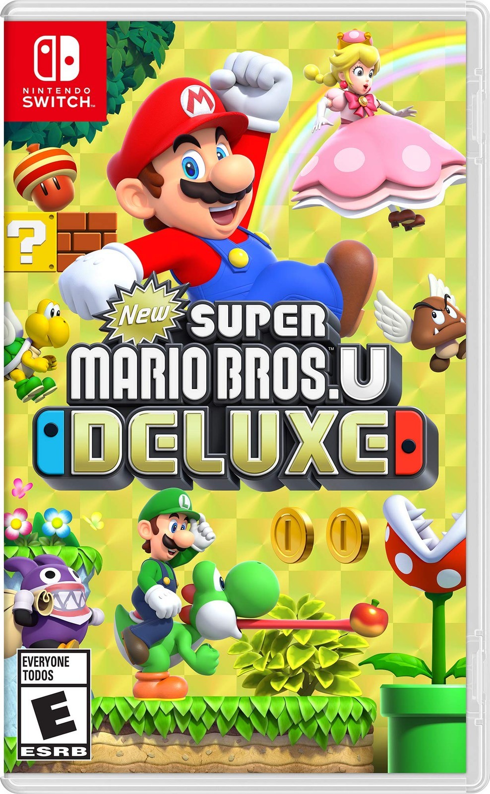PRODUCT DETAILS 【商品情報】・商品名：New Super Mario Bros. U Deluxe - Nintendo Switch・対応機種：ニンテンドースイッチ（Switch）・仕様：北米版（NTSC-U/C）・言語：英語【コンディション】・新品未開封の海外直輸入品です。・パッケージに輸送によるスレ・小傷がある場合があります。 ■ 北米版ゲームについてのご注意（必ずお読みください） 【北米版 ゲームについてのご注意】こちらの商品は、北米版（海外仕様）のゲームソフトです。・ニンテンドースイッチ（Switch）本体はリージョンフリーのため、日本国内の本体でもプレイいただけます。・ゲーム内の表示および音声は、基本的に英語です。日本語には対応していない場合があります。・オンライン機能・ダウンロードコンテンツ等は、アカウントの地域により利用できない場合があります。・海外版であることを理由とした返品・交換はお受けできません。 ■ ご注意 ・掲載画像は実物に近い色味になるよう調整しておりますが、ご利用の環境により差異が生じる場合があります。・複数店舗で在庫を共有しているため、ご注文後に在庫切れとなる場合がございます。・海外倉庫からのお取り寄せのため、発送までに数日〜2〜3週間程度かかる場合があります。 ■ 納期についてお届けの目安を必ずご確認ください。 ご注意 海外からの輸入品となります。海外輸送のため、外箱に軽微なスレ等がある場合がございますが、商品本体には影響ございません。 ※在庫状況は仕入先の在庫情報をもとに出来る限り正確に表示しておりますが、取寄せ商品のため、タイミングによりご注文後に欠品・キャンセルとなる場合がございます。