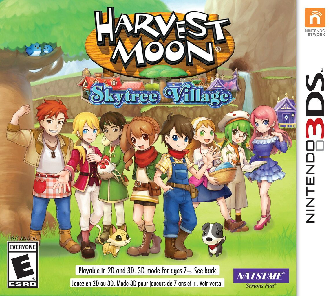 PRODUCT DETAILS 【商品情報】・商品名：Harvest Moon Skytree Village - Nintendo 3DS・対応機種：ニンテンドー3DS（3DS）・仕様：北米版（NTSC-U/C）・言語：英語【コンディション】・新品未開封の海外直輸入品です。・パッケージに輸送によるスレ・小傷がある場合があります。 ■ 北米版ゲームについてのご注意（必ずお読みください） 【北米版 ゲームについてのご注意】こちらの商品は、海外仕様のゲームソフトです。・ニンテンドー3DS（3DS）は本体にリージョン制限があるため、日本国内の本体では通常そのままプレイすることはできません。・北米版の本体など、ソフトに対応した本体が必要です。・ゲーム内の表示および音声は、基本的に英語などの外国語です。日本語には対応していない場合があります。・映像方式や接続するテレビ・モニターによっては、正常に表示されない場合があります。・海外版であることや、お手持ちの本体で使用できないことを理由とした返品・交換はお受けできません。 ■ ご注意 ・掲載画像は実物に近い色味になるよう調整しておりますが、ご利用の環境により差異が生じる場合があります。・複数店舗で在庫を共有しているため、ご注文後に在庫切れとなる場合がございます。・海外倉庫からのお取り寄せのため、発送までに数日〜2〜3週間程度かかる場合があります。 ■ 納期についてお届けの目安を必ずご確認ください。 ご注意 海外からの輸入品となります。海外輸送のため、外箱に軽微なスレ等がある場合がございますが、商品本体には影響ございません。 ※在庫状況は仕入先の在庫情報をもとに出来る限り正確に表示しておりますが、取寄せ商品のため、タイミングによりご注文後に欠品・キャンセルとなる場合がございます。