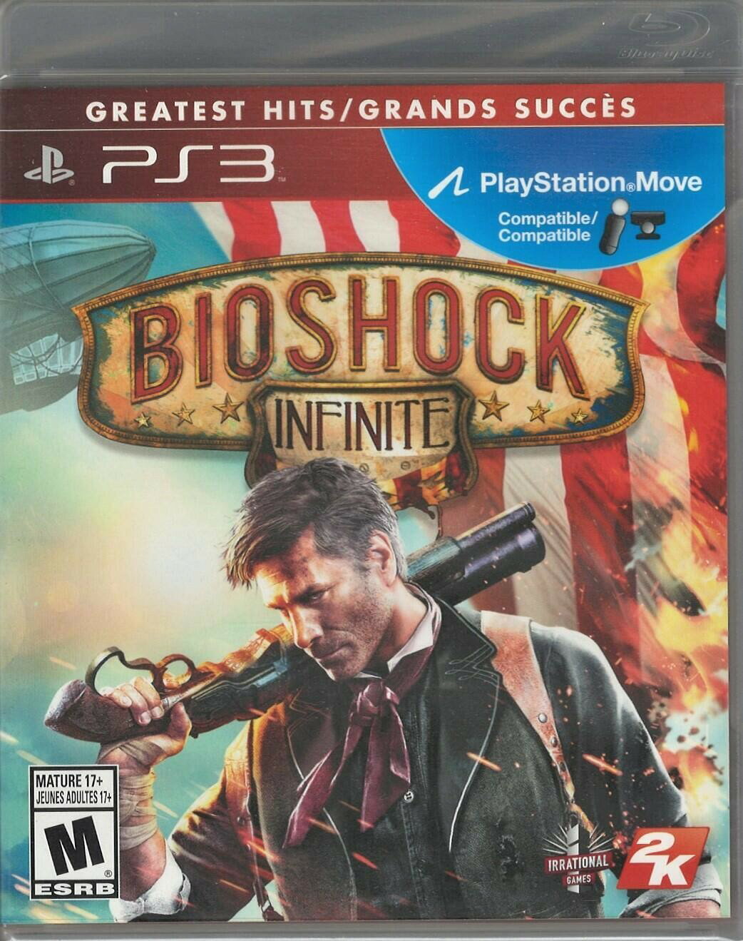PRODUCT DETAILS 【商品情報】・商品名：BioShock Infinite (CN) (Greatest Hits) PS3 (Brand New Factory Sealed US Version)・対応機種：プレイステーション3（PS3）・仕様：北米版（NTSC-U/C）・言語：英語【コンディション】・新品未開封の海外直輸入品です。・パッケージに輸送によるスレ・小傷がある場合があります。 ■ 北米版ゲームについてのご注意（必ずお読みください） 【北米版 ゲームについてのご注意】こちらの商品は、北米版（海外仕様）のゲームソフトです。・プレイステーション3（PS3）本体はリージョンフリーのため、日本国内の本体でもプレイいただけます。・ゲーム内の表示および音声は、基本的に英語です。日本語には対応していない場合があります。・オンライン機能・ダウンロードコンテンツ等は、アカウントの地域により利用できない場合があります。・海外版であることを理由とした返品・交換はお受けできません。 ■ ご注意 ・掲載画像は実物に近い色味になるよう調整しておりますが、ご利用の環境により差異が生じる場合があります。・複数店舗で在庫を共有しているため、ご注文後に在庫切れとなる場合がございます。・海外倉庫からのお取り寄せのため、発送までに数日〜2〜3週間程度かかる場合があります。 ■ 納期についてお届けの目安を必ずご確認ください。 ご注意 海外からの輸入品となります。海外輸送のため、外箱に軽微なスレ等がある場合がございますが、商品本体には影響ございません。 ※在庫状況は仕入先の在庫情報をもとに出来る限り正確に表示しておりますが、取寄せ商品のため、タイミングによりご注文後に欠品・キャンセルとなる場合がございます。