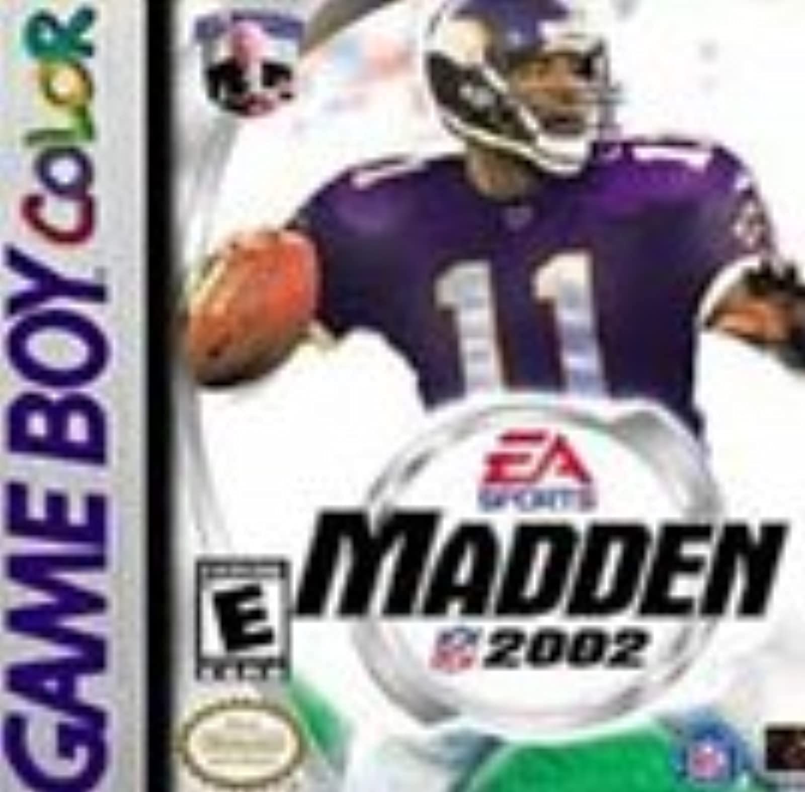 PRODUCT DETAILS 【商品情報】・商品名：Madden NFL 2002・対応機種：ゲームボーイカラー（Game Boy Color）・仕様：北米版・言語：英語【コンディション】・新品・海外直輸入品です。・パッケージに輸送によるスレ・小傷がある場合があります。 ■ 日本国内の本体でプレイいただけます ゲームボーイカラーはリージョンフリーのため、北米版のソフトも日本国内で購入された本体でそのままプレイいただけます。対応本体：ゲームボーイカラー／ゲームボーイアドバンス／ゲームボーイアドバンスSP ■ 北米版ゲームについてのご注意（必ずお読みください） ・ゲーム内の表示および音声は英語です。日本語には対応しておりません。・ゲームボーイミクロ、ニンテンドーDS／DS Lite以降の本体には、ゲームボーイカラーの互換機能がないためプレイできません。・ゲームボーイカラー専用ソフト（黒色のカートリッジ）は、初代ゲームボーイ／ゲームボーイポケット／ゲームボーイライトではプレイできません。・パッケージ・取扱説明書はすべて英語表記です。・海外版であること、およびお手持ちの本体で使用できないことを理由とした返品・交換はお受けできません。 ■ ご注意 ・掲載画像は実物に近い色味になるよう調整しておりますが、ご利用の環境により差異が生じる場合があります。・複数店舗で在庫を共有しているため、ご注文後に在庫切れとなる場合がございます。・海外倉庫からのお取り寄せのため、発送までに数日〜2〜3週間程度かかる場合があります。 ■ 納期についてお届けの目安を必ずご確認ください。 ご注意 海外からの輸入品となります。海外輸送のため、外箱に軽微なスレ等がある場合がございますが、商品本体には影響ございません。 ※在庫状況は仕入先の在庫情報をもとに出来る限り正確に表示しておりますが、取寄せ商品のため、タイミングによりご注文後に欠品・キャンセルとなる場合がございます。