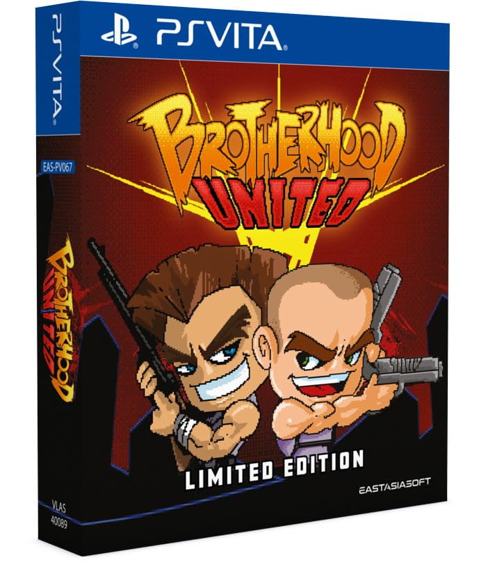 PRODUCT DETAILS 【商品情報】・商品名：Brotherhood United [Limited Edition]・対応機種：PlayStation Vita（PS Vita）・仕様：北米版・言語：英語【コンディション】・新品・海外直輸入品です。・パッケージに輸送によるスレ・小傷がある場合があります。 ■ 日本国内のPS Vita本体でプレイいただけます PS Vitaのゲームカードはリージョンフリーのため、北米版のソフトも日本国内で購入された本体でそのままプレイいただけます。対応本体：PlayStation Vita（PCH-1000／PCH-2000） ■ 北米版ゲームについてのご注意（必ずお読みください） ・ゲーム内の表示および音声は英語です。日本語には対応しておりません。・追加コンテンツ（DLC）やオンライン機能のご利用には、北米（海外）のPlayStation Networkアカウントが必要となる場合があります。・タイトルによっては、セーブデータの保存に別売のPS Vita専用メモリーカードが必要です。・パッケージ・取扱説明書はすべて英語表記です。・海外版であること、およびお手持ちの本体で使用できないことを理由とした返品・交換はお受けできません。 ■ ご注意 ・掲載画像は実物に近い色味になるよう調整しておりますが、ご利用の環境により差異が生じる場合があります。・複数店舗で在庫を共有しているため、ご注文後に在庫切れとなる場合がございます。・海外倉庫からのお取り寄せのため、発送までに数日〜2〜3週間程度かかる場合があります。 ■ 納期についてお届けの目安を必ずご確認ください。 ご注意 海外からの輸入品となります。海外輸送のため、外箱に軽微なスレ等がある場合がございますが、商品本体には影響ございません。 ※在庫状況は仕入先の在庫情報をもとに出来る限り正確に表示しておりますが、取寄せ商品のため、タイミングによりご注文後に欠品・キャンセルとなる場合がございます。