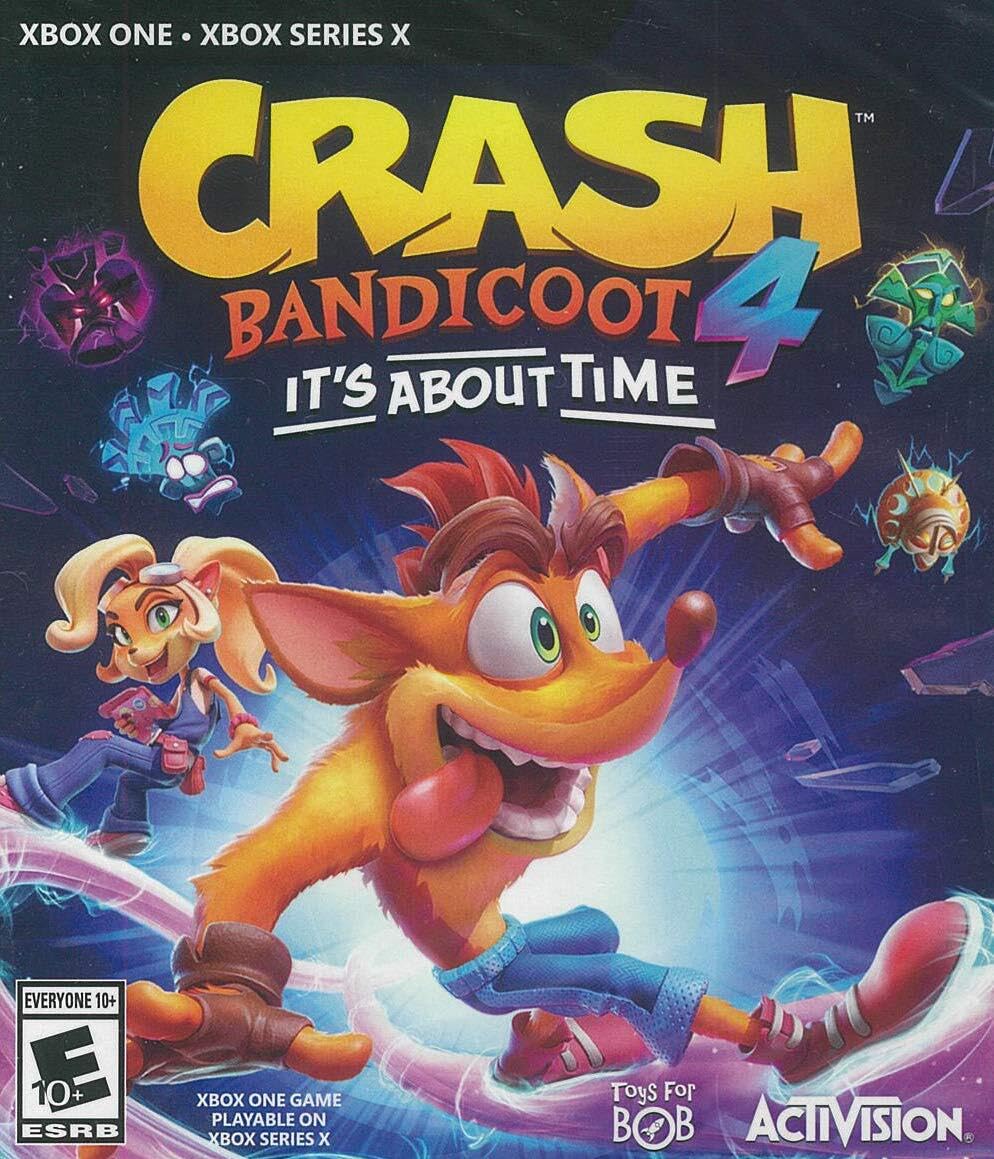 PRODUCT DETAILS 【商品情報】・商品名：Crash 4: It's About Time (Xbox One)・対応機種：Xbox One／Xbox Series X・仕様：北米版・言語：英語【コンディション】・新品・海外直輸入品です。・パッケージに輸送によるスレ・小傷がある場合があります。 ■ 日本国内のXbox本体でプレイいただけます Xbox One／Xbox Series X のディスクはリージョンフリーのため、北米版のソフトも日本国内で購入された本体でそのままプレイいただけます。対応本体：Xbox One／Xbox One S／Xbox One X／Xbox Series X ■ 北米版ゲームについてのご注意（必ずお読みください） ・ゲーム内の表示および音声は英語です。日本語には対応しておりません。・Xbox Series S はディスクドライブを搭載していないため、本商品はプレイできません。・追加コンテンツ（DLC）やオンライン機能のご利用には、北米（海外）のMicrosoftアカウントが必要となる場合があります。・パッケージ・取扱説明書はすべて英語表記です。・海外版であること、およびお手持ちの本体で使用できないことを理由とした返品・交換はお受けできません。 ■ ご注意 ・掲載画像は実物に近い色味になるよう調整しておりますが、ご利用の環境により差異が生じる場合があります。・複数店舗で在庫を共有しているため、ご注文後に在庫切れとなる場合がございます。・海外倉庫からのお取り寄せのため、発送までに数日〜2〜3週間程度かかる場合があります。 ■ 納期についてお届けの目安を必ずご確認ください。 ご注意 海外からの輸入品となります。海外輸送のため、外箱に軽微なスレ等がある場合がございますが、商品本体には影響ございません。 ※在庫状況は仕入先の在庫情報をもとに出来る限り正確に表示しておりますが、取寄せ商品のため、タイミングによりご注文後に欠品・キャンセルとなる場合がございます。