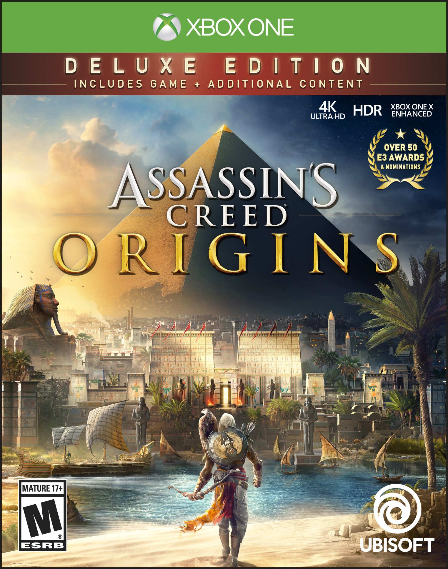 PRODUCT DETAILS 【商品情報】・商品名：Assassin's Creed Origins - Xbox One Deluxe Edition・対応機種：Xbox One／Xbox Series X・仕様：北米版・言語：英語【コンディション】・新品・海外直輸入品です。・パッケージに輸送によるスレ・小傷がある場合があります。 ■ 日本国内のXbox本体でプレイいただけます Xbox One／Xbox Series X のディスクはリージョンフリーのため、北米版のソフトも日本国内で購入された本体でそのままプレイいただけます。対応本体：Xbox One／Xbox One S／Xbox One X／Xbox Series X ■ 北米版ゲームについてのご注意（必ずお読みください） ・ゲーム内の表示および音声は英語です。日本語には対応しておりません。・Xbox Series S はディスクドライブを搭載していないため、本商品はプレイできません。・追加コンテンツ（DLC）やオンライン機能のご利用には、北米（海外）のMicrosoftアカウントが必要となる場合があります。・パッケージ・取扱説明書はすべて英語表記です。・海外版であること、およびお手持ちの本体で使用できないことを理由とした返品・交換はお受けできません。 ■ ご注意 ・掲載画像は実物に近い色味になるよう調整しておりますが、ご利用の環境により差異が生じる場合があります。・複数店舗で在庫を共有しているため、ご注文後に在庫切れとなる場合がございます。・海外倉庫からのお取り寄せのため、発送までに数日〜2〜3週間程度かかる場合があります。 ■ 納期についてお届けの目安を必ずご確認ください。 ご注意 海外からの輸入品となります。海外輸送のため、外箱に軽微なスレ等がある場合がございますが、商品本体には影響ございません。 ※在庫状況は仕入先の在庫情報をもとに出来る限り正確に表示しておりますが、取寄せ商品のため、タイミングによりご注文後に欠品・キャンセルとなる場合がございます。