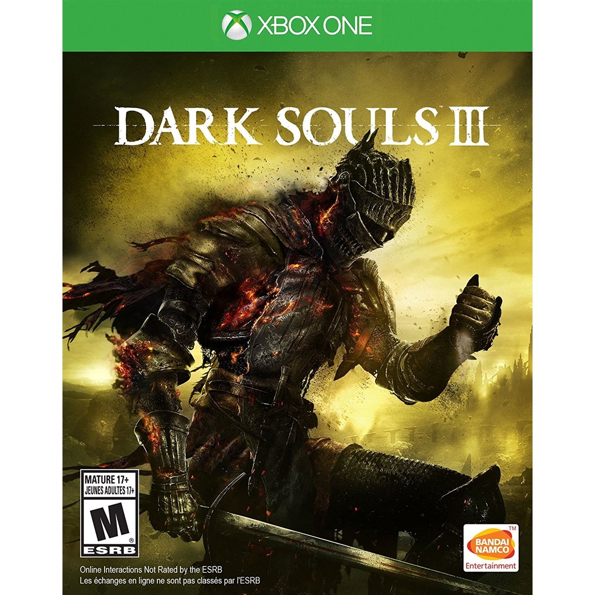 PRODUCT DETAILS 【商品情報】・商品名：Dark Souls III - Xbox One Standard Edition・対応機種：Xbox One／Xbox Series X・仕様：北米版・言語：英語【コンディション】・新品・海外直輸入品です。・パッケージに輸送によるスレ・小傷がある場合があります。 ■ 日本国内のXbox本体でプレイいただけます Xbox One／Xbox Series X のディスクはリージョンフリーのため、北米版のソフトも日本国内で購入された本体でそのままプレイいただけます。対応本体：Xbox One／Xbox One S／Xbox One X／Xbox Series X ■ 北米版ゲームについてのご注意（必ずお読みください） ・ゲーム内の表示および音声は英語です。日本語には対応しておりません。・Xbox Series S はディスクドライブを搭載していないため、本商品はプレイできません。・追加コンテンツ（DLC）やオンライン機能のご利用には、北米（海外）のMicrosoftアカウントが必要となる場合があります。・パッケージ・取扱説明書はすべて英語表記です。・海外版であること、およびお手持ちの本体で使用できないことを理由とした返品・交換はお受けできません。 ■ ご注意 ・掲載画像は実物に近い色味になるよう調整しておりますが、ご利用の環境により差異が生じる場合があります。・複数店舗で在庫を共有しているため、ご注文後に在庫切れとなる場合がございます。・海外倉庫からのお取り寄せのため、発送までに数日〜2〜3週間程度かかる場合があります。 ■ 納期についてお届けの目安を必ずご確認ください。 ご注意 海外からの輸入品となります。海外輸送のため、外箱に軽微なスレ等がある場合がございますが、商品本体には影響ございません。 ※在庫状況は仕入先の在庫情報をもとに出来る限り正確に表示しておりますが、取寄せ商品のため、タイミングによりご注文後に欠品・キャンセルとなる場合がございます。