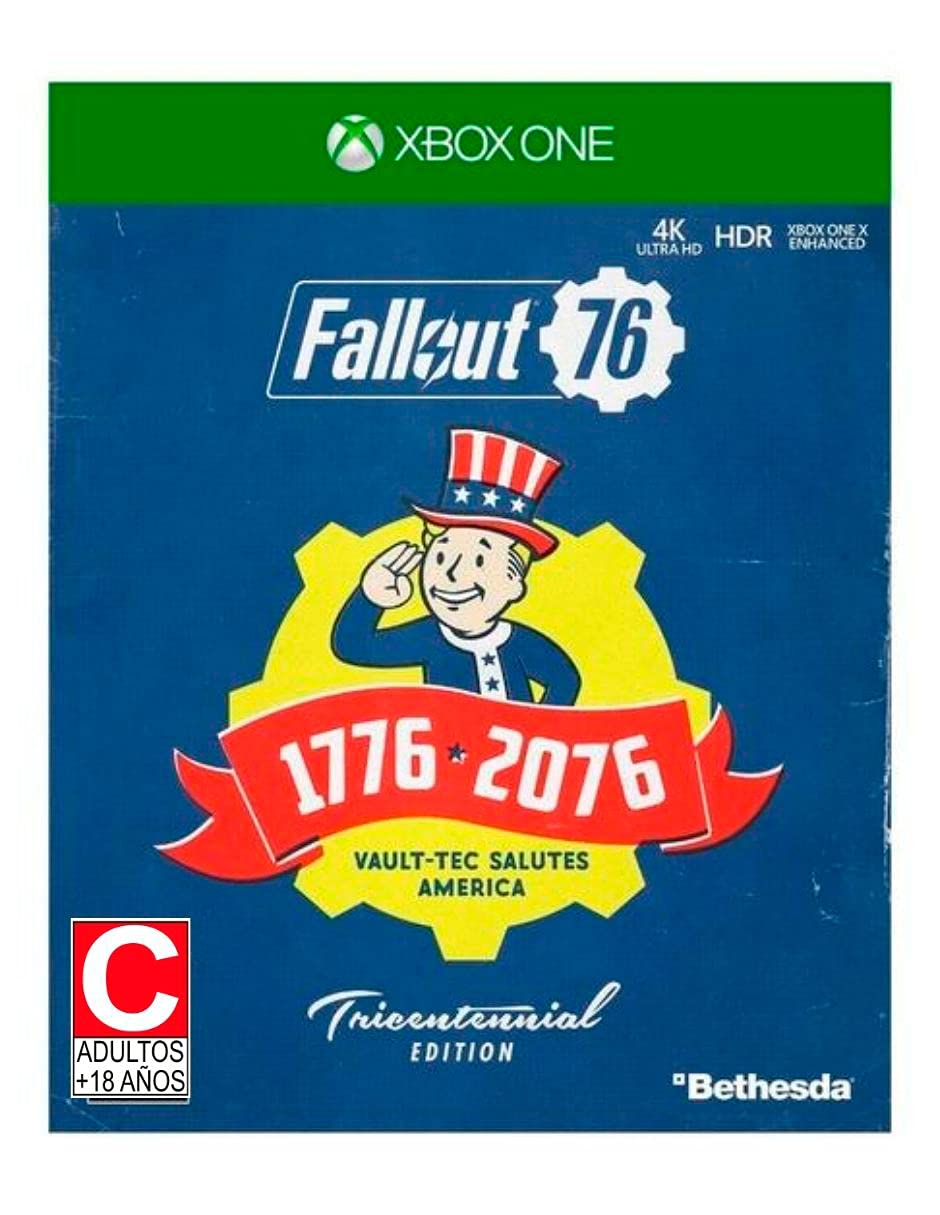 PRODUCT DETAILS 【商品情報】・商品名：Fallout 76 - Xbox One Tricentennial Edition・対応機種：Xbox One／Xbox Series X・仕様：北米版・言語：英語【コンディション】・新品・海外直輸入品です。・パッケージに輸送によるスレ・小傷がある場合があります。 ■ 日本国内のXbox本体でプレイいただけます Xbox One／Xbox Series X のディスクはリージョンフリーのため、北米版のソフトも日本国内で購入された本体でそのままプレイいただけます。対応本体：Xbox One／Xbox One S／Xbox One X／Xbox Series X ■ 北米版ゲームについてのご注意（必ずお読みください） ・ゲーム内の表示および音声は英語です。日本語には対応しておりません。・Xbox Series S はディスクドライブを搭載していないため、本商品はプレイできません。・追加コンテンツ（DLC）やオンライン機能のご利用には、北米（海外）のMicrosoftアカウントが必要となる場合があります。・パッケージ・取扱説明書はすべて英語表記です。・海外版であること、およびお手持ちの本体で使用できないことを理由とした返品・交換はお受けできません。 ■ ご注意 ・掲載画像は実物に近い色味になるよう調整しておりますが、ご利用の環境により差異が生じる場合があります。・複数店舗で在庫を共有しているため、ご注文後に在庫切れとなる場合がございます。・海外倉庫からのお取り寄せのため、発送までに数日〜2〜3週間程度かかる場合があります。 ■ 納期についてお届けの目安を必ずご確認ください。 ご注意 海外からの輸入品となります。海外輸送のため、外箱に軽微なスレ等がある場合がございますが、商品本体には影響ございません。 ※在庫状況は仕入先の在庫情報をもとに出来る限り正確に表示しておりますが、取寄せ商品のため、タイミングによりご注文後に欠品・キャンセルとなる場合がございます。
