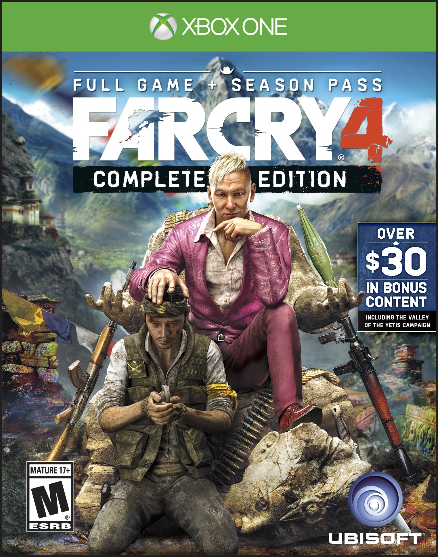 PRODUCT DETAILS 【商品情報】・商品名：Far Cry 4 Complete Edition - Xbox One・対応機種：Xbox One／Xbox Series X・仕様：北米版・言語：英語【コンディション】・新品・海外直輸入品です。・パッケージに輸送によるスレ・小傷がある場合があります。 ■ 日本国内のXbox本体でプレイいただけます Xbox One／Xbox Series X のディスクはリージョンフリーのため、北米版のソフトも日本国内で購入された本体でそのままプレイいただけます。対応本体：Xbox One／Xbox One S／Xbox One X／Xbox Series X ■ 北米版ゲームについてのご注意（必ずお読みください） ・ゲーム内の表示および音声は英語です。日本語には対応しておりません。・Xbox Series S はディスクドライブを搭載していないため、本商品はプレイできません。・追加コンテンツ（DLC）やオンライン機能のご利用には、北米（海外）のMicrosoftアカウントが必要となる場合があります。・パッケージ・取扱説明書はすべて英語表記です。・海外版であること、およびお手持ちの本体で使用できないことを理由とした返品・交換はお受けできません。 ■ ご注意 ・掲載画像は実物に近い色味になるよう調整しておりますが、ご利用の環境により差異が生じる場合があります。・複数店舗で在庫を共有しているため、ご注文後に在庫切れとなる場合がございます。・海外倉庫からのお取り寄せのため、発送までに数日〜2〜3週間程度かかる場合があります。 ■ 納期についてお届けの目安を必ずご確認ください。 ご注意 海外からの輸入品となります。海外輸送のため、外箱に軽微なスレ等がある場合がございますが、商品本体には影響ございません。 ※在庫状況は仕入先の在庫情報をもとに出来る限り正確に表示しておりますが、取寄せ商品のため、タイミングによりご注文後に欠品・キャンセルとなる場合がございます。