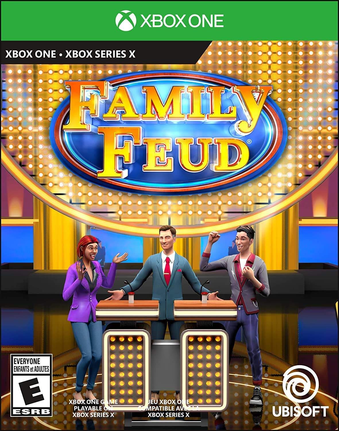 PRODUCT DETAILS 【商品情報】・商品名：Family Feud - Xbox One Standard Edition・対応機種：Xbox One／Xbox Series X・仕様：北米版・言語：英語【コンディション】・新品・海外直輸入品です。・パッケージに輸送によるスレ・小傷がある場合があります。 ■ 日本国内のXbox本体でプレイいただけます Xbox One／Xbox Series X のディスクはリージョンフリーのため、北米版のソフトも日本国内で購入された本体でそのままプレイいただけます。対応本体：Xbox One／Xbox One S／Xbox One X／Xbox Series X ■ 北米版ゲームについてのご注意（必ずお読みください） ・ゲーム内の表示および音声は英語です。日本語には対応しておりません。・Xbox Series S はディスクドライブを搭載していないため、本商品はプレイできません。・追加コンテンツ（DLC）やオンライン機能のご利用には、北米（海外）のMicrosoftアカウントが必要となる場合があります。・パッケージ・取扱説明書はすべて英語表記です。・海外版であること、およびお手持ちの本体で使用できないことを理由とした返品・交換はお受けできません。 ■ ご注意 ・掲載画像は実物に近い色味になるよう調整しておりますが、ご利用の環境により差異が生じる場合があります。・複数店舗で在庫を共有しているため、ご注文後に在庫切れとなる場合がございます。・海外倉庫からのお取り寄せのため、発送までに数日〜2〜3週間程度かかる場合があります。 ■ 納期についてお届けの目安を必ずご確認ください。 ご注意 海外からの輸入品となります。海外輸送のため、外箱に軽微なスレ等がある場合がございますが、商品本体には影響ございません。 ※在庫状況は仕入先の在庫情報をもとに出来る限り正確に表示しておりますが、取寄せ商品のため、タイミングによりご注文後に欠品・キャンセルとなる場合がございます。