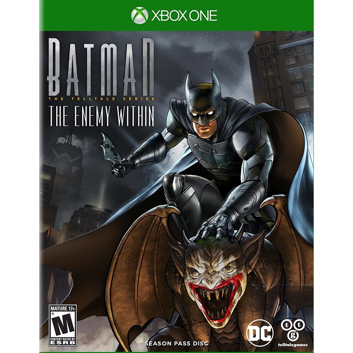 PRODUCT DETAILS 【商品情報】・商品名：Batman: The Enemy Within - Xbox One・対応機種：Xbox One／Xbox Series X・仕様：北米版・言語：英語【コンディション】・新品・海外直輸入品です。・パッケージに輸送によるスレ・小傷がある場合があります。 ■ 日本国内のXbox本体でプレイいただけます Xbox One／Xbox Series X のディスクはリージョンフリーのため、北米版のソフトも日本国内で購入された本体でそのままプレイいただけます。対応本体：Xbox One／Xbox One S／Xbox One X／Xbox Series X ■ 北米版ゲームについてのご注意（必ずお読みください） ・ゲーム内の表示および音声は英語です。日本語には対応しておりません。・Xbox Series S はディスクドライブを搭載していないため、本商品はプレイできません。・追加コンテンツ（DLC）やオンライン機能のご利用には、北米（海外）のMicrosoftアカウントが必要となる場合があります。・パッケージ・取扱説明書はすべて英語表記です。・海外版であること、およびお手持ちの本体で使用できないことを理由とした返品・交換はお受けできません。 ■ ご注意 ・掲載画像は実物に近い色味になるよう調整しておりますが、ご利用の環境により差異が生じる場合があります。・複数店舗で在庫を共有しているため、ご注文後に在庫切れとなる場合がございます。・海外倉庫からのお取り寄せのため、発送までに数日〜2〜3週間程度かかる場合があります。 ■ 納期についてお届けの目安を必ずご確認ください。 ご注意 海外からの輸入品となります。海外輸送のため、外箱に軽微なスレ等がある場合がございますが、商品本体には影響ございません。 ※在庫状況は仕入先の在庫情報をもとに出来る限り正確に表示しておりますが、取寄せ商品のため、タイミングによりご注文後に欠品・キャンセルとなる場合がございます。