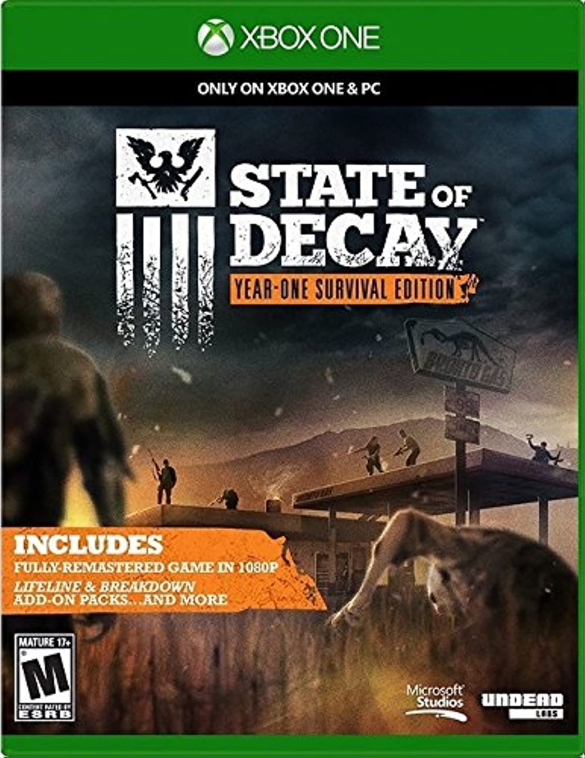 PRODUCT DETAILS 【商品情報】・商品名：State of Decay- Year-One Survival Edition・対応機種：Xbox One／Xbox Series X・仕様：北米版・言語：英語【コンディション】・新品・海外直輸入品です。・パッケージに輸送によるスレ・小傷がある場合があります。 ■ 日本国内のXbox本体でプレイいただけます Xbox One／Xbox Series X のディスクはリージョンフリーのため、北米版のソフトも日本国内で購入された本体でそのままプレイいただけます。対応本体：Xbox One／Xbox One S／Xbox One X／Xbox Series X ■ 北米版ゲームについてのご注意（必ずお読みください） ・ゲーム内の表示および音声は英語です。日本語には対応しておりません。・Xbox Series S はディスクドライブを搭載していないため、本商品はプレイできません。・追加コンテンツ（DLC）やオンライン機能のご利用には、北米（海外）のMicrosoftアカウントが必要となる場合があります。・パッケージ・取扱説明書はすべて英語表記です。・海外版であること、およびお手持ちの本体で使用できないことを理由とした返品・交換はお受けできません。 ■ ご注意 ・掲載画像は実物に近い色味になるよう調整しておりますが、ご利用の環境により差異が生じる場合があります。・複数店舗で在庫を共有しているため、ご注文後に在庫切れとなる場合がございます。・海外倉庫からのお取り寄せのため、発送までに数日〜2〜3週間程度かかる場合があります。 ■ 納期についてお届けの目安を必ずご確認ください。 ご注意 海外からの輸入品となります。海外輸送のため、外箱に軽微なスレ等がある場合がございますが、商品本体には影響ございません。 ※在庫状況は仕入先の在庫情報をもとに出来る限り正確に表示しておりますが、取寄せ商品のため、タイミングによりご注文後に欠品・キャンセルとなる場合がございます。