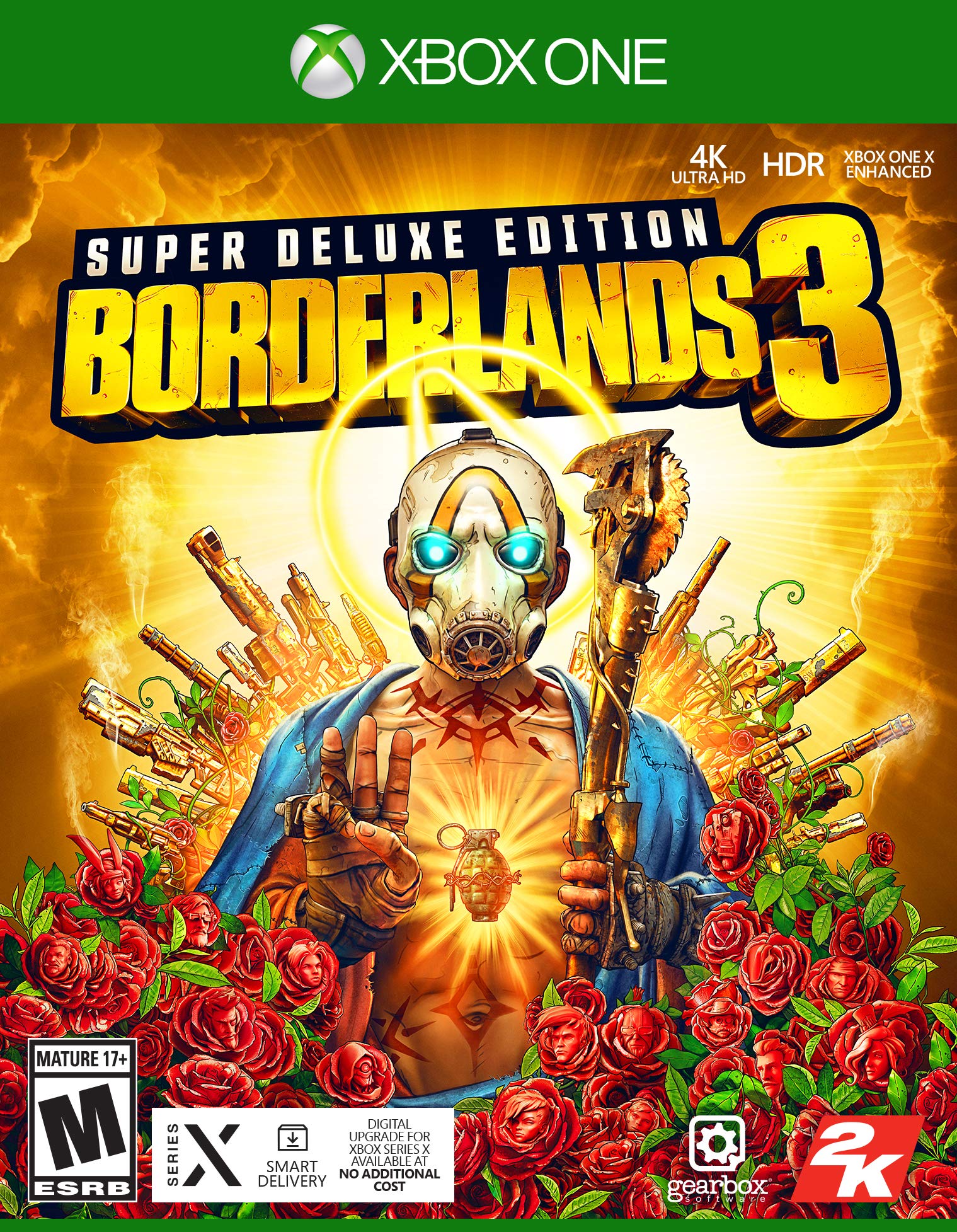 PRODUCT DETAILS 【商品情報】・商品名：Borderlands 3 Super Deluxe Edition Xbox One・対応機種：Xbox One／Xbox Series X・仕様：北米版・言語：英語【コンディション】・新品・海外直輸入品です。・パッケージに輸送によるスレ・小傷がある場合があります。 ■ 日本国内のXbox本体でプレイいただけます Xbox One／Xbox Series X のディスクはリージョンフリーのため、北米版のソフトも日本国内で購入された本体でそのままプレイいただけます。対応本体：Xbox One／Xbox One S／Xbox One X／Xbox Series X ■ 北米版ゲームについてのご注意（必ずお読みください） ・ゲーム内の表示および音声は英語です。日本語には対応しておりません。・Xbox Series S はディスクドライブを搭載していないため、本商品はプレイできません。・追加コンテンツ（DLC）やオンライン機能のご利用には、北米（海外）のMicrosoftアカウントが必要となる場合があります。・パッケージ・取扱説明書はすべて英語表記です。・海外版であること、およびお手持ちの本体で使用できないことを理由とした返品・交換はお受けできません。 ■ ご注意 ・掲載画像は実物に近い色味になるよう調整しておりますが、ご利用の環境により差異が生じる場合があります。・複数店舗で在庫を共有しているため、ご注文後に在庫切れとなる場合がございます。・海外倉庫からのお取り寄せのため、発送までに数日〜2〜3週間程度かかる場合があります。 ■ 納期についてお届けの目安を必ずご確認ください。 ご注意 海外からの輸入品となります。海外輸送のため、外箱に軽微なスレ等がある場合がございますが、商品本体には影響ございません。 ※在庫状況は仕入先の在庫情報をもとに出来る限り正確に表示しておりますが、取寄せ商品のため、タイミングによりご注文後に欠品・キャンセルとなる場合がございます。