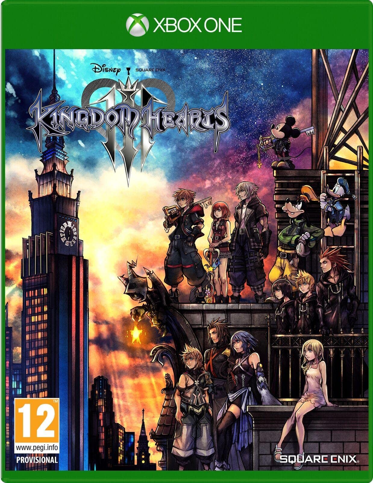 PRODUCT DETAILS 【商品情報】・商品名：Kingdom Hearts 3 (Xbox One)・対応機種：Xbox One／Xbox Series X・仕様：北米版・言語：英語【コンディション】・新品・海外直輸入品です。・パッケージに輸送によるスレ・小傷がある場合があります。 ■ 日本国内のXbox本体でプレイいただけます Xbox One／Xbox Series X のディスクはリージョンフリーのため、北米版のソフトも日本国内で購入された本体でそのままプレイいただけます。対応本体：Xbox One／Xbox One S／Xbox One X／Xbox Series X ■ 北米版ゲームについてのご注意（必ずお読みください） ・ゲーム内の表示および音声は英語です。日本語には対応しておりません。・Xbox Series S はディスクドライブを搭載していないため、本商品はプレイできません。・追加コンテンツ（DLC）やオンライン機能のご利用には、北米（海外）のMicrosoftアカウントが必要となる場合があります。・パッケージ・取扱説明書はすべて英語表記です。・海外版であること、およびお手持ちの本体で使用できないことを理由とした返品・交換はお受けできません。 ■ ご注意 ・掲載画像は実物に近い色味になるよう調整しておりますが、ご利用の環境により差異が生じる場合があります。・複数店舗で在庫を共有しているため、ご注文後に在庫切れとなる場合がございます。・海外倉庫からのお取り寄せのため、発送までに数日〜2〜3週間程度かかる場合があります。 ■ 納期についてお届けの目安を必ずご確認ください。 ご注意 海外からの輸入品となります。海外輸送のため、外箱に軽微なスレ等がある場合がございますが、商品本体には影響ございません。 ※在庫状況は仕入先の在庫情報をもとに出来る限り正確に表示しておりますが、取寄せ商品のため、タイミングによりご注文後に欠品・キャンセルとなる場合がございます。