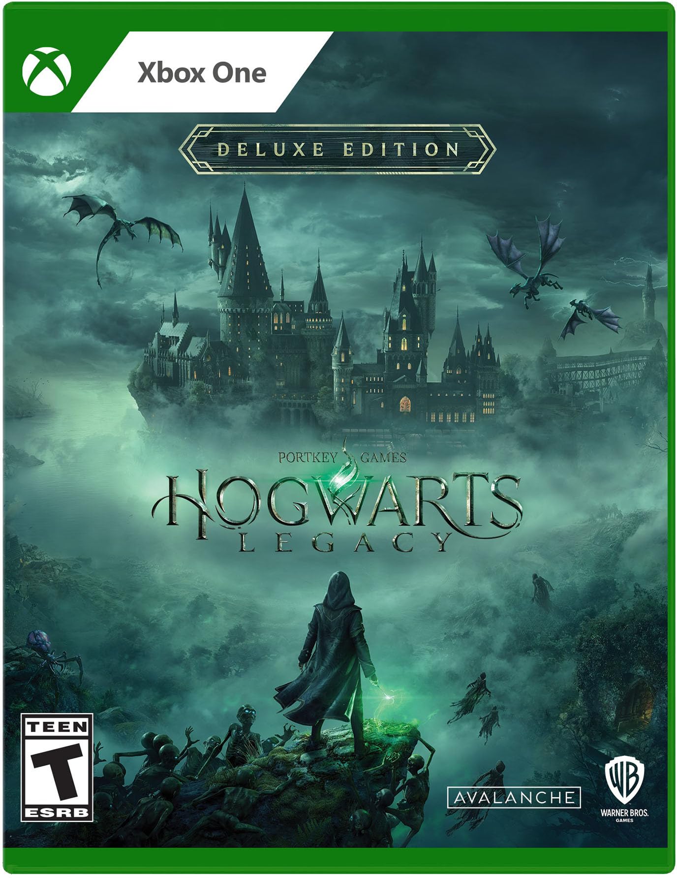 PRODUCT DETAILS 【商品情報】・商品名：Hogwarts Legacy Deluxe Edition - Xbox One・対応機種：Xbox One／Xbox Series X・仕様：北米版・言語：英語【コンディション】・新品・海外直輸入品です。・パッケージに輸送によるスレ・小傷がある場合があります。 ■ 日本国内のXbox本体でプレイいただけます Xbox One／Xbox Series X のディスクはリージョンフリーのため、北米版のソフトも日本国内で購入された本体でそのままプレイいただけます。対応本体：Xbox One／Xbox One S／Xbox One X／Xbox Series X ■ 北米版ゲームについてのご注意（必ずお読みください） ・ゲーム内の表示および音声は英語です。日本語には対応しておりません。・Xbox Series S はディスクドライブを搭載していないため、本商品はプレイできません。・追加コンテンツ（DLC）やオンライン機能のご利用には、北米（海外）のMicrosoftアカウントが必要となる場合があります。・パッケージ・取扱説明書はすべて英語表記です。・海外版であること、およびお手持ちの本体で使用できないことを理由とした返品・交換はお受けできません。 ■ ご注意 ・掲載画像は実物に近い色味になるよう調整しておりますが、ご利用の環境により差異が生じる場合があります。・複数店舗で在庫を共有しているため、ご注文後に在庫切れとなる場合がございます。・海外倉庫からのお取り寄せのため、発送までに数日〜2〜3週間程度かかる場合があります。 ■ 納期についてお届けの目安を必ずご確認ください。 ご注意 海外からの輸入品となります。海外輸送のため、外箱に軽微なスレ等がある場合がございますが、商品本体には影響ございません。 ※在庫状況は仕入先の在庫情報をもとに出来る限り正確に表示しておりますが、取寄せ商品のため、タイミングによりご注文後に欠品・キャンセルとなる場合がございます。