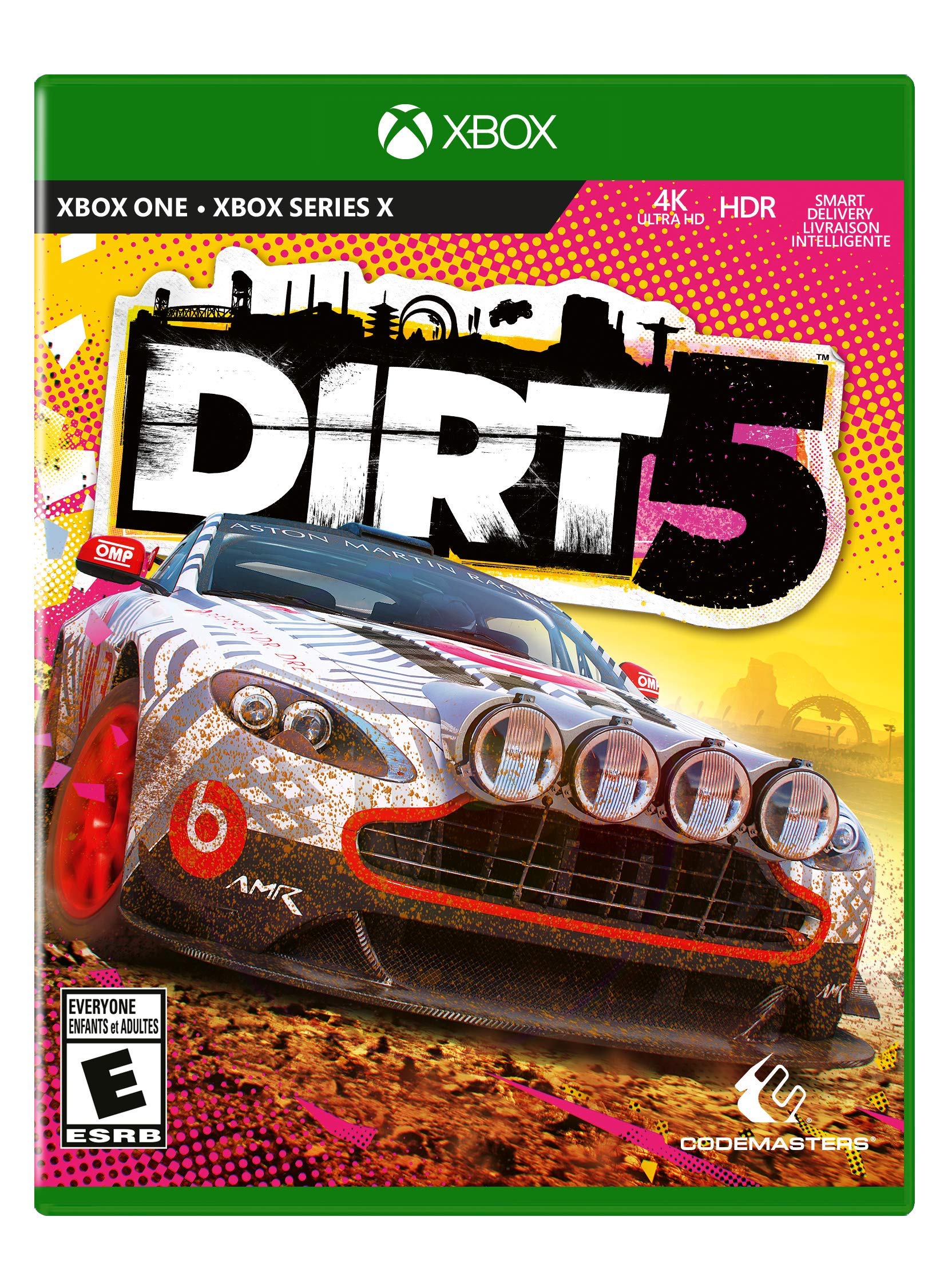 PRODUCT DETAILS 【商品情報】・商品名：DIRT 5 - Xbox One・対応機種：Xbox One／Xbox Series X・仕様：北米版・言語：英語【コンディション】・新品・海外直輸入品です。・パッケージに輸送によるスレ・小傷がある場合があります。 ■ 日本国内のXbox本体でプレイいただけます Xbox One／Xbox Series X のディスクはリージョンフリーのため、北米版のソフトも日本国内で購入された本体でそのままプレイいただけます。対応本体：Xbox One／Xbox One S／Xbox One X／Xbox Series X ■ 北米版ゲームについてのご注意（必ずお読みください） ・ゲーム内の表示および音声は英語です。日本語には対応しておりません。・Xbox Series S はディスクドライブを搭載していないため、本商品はプレイできません。・追加コンテンツ（DLC）やオンライン機能のご利用には、北米（海外）のMicrosoftアカウントが必要となる場合があります。・パッケージ・取扱説明書はすべて英語表記です。・海外版であること、およびお手持ちの本体で使用できないことを理由とした返品・交換はお受けできません。 ■ ご注意 ・掲載画像は実物に近い色味になるよう調整しておりますが、ご利用の環境により差異が生じる場合があります。・複数店舗で在庫を共有しているため、ご注文後に在庫切れとなる場合がございます。・海外倉庫からのお取り寄せのため、発送までに数日〜2〜3週間程度かかる場合があります。 ■ 納期についてお届けの目安を必ずご確認ください。 ご注意 海外からの輸入品となります。海外輸送のため、外箱に軽微なスレ等がある場合がございますが、商品本体には影響ございません。 ※在庫状況は仕入先の在庫情報をもとに出来る限り正確に表示しておりますが、取寄せ商品のため、タイミングによりご注文後に欠品・キャンセルとなる場合がございます。