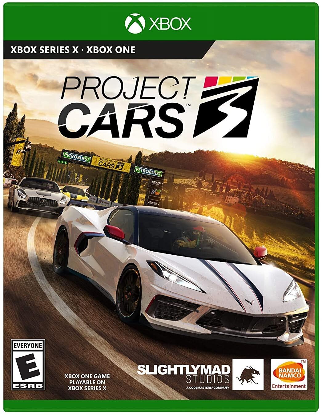PRODUCT DETAILS 【商品情報】・商品名：Project CARS 3 - Xbox One・対応機種：Xbox One／Xbox Series X・仕様：北米版・言語：英語【コンディション】・新品・海外直輸入品です。・パッケージに輸送によるスレ・小傷がある場合があります。 ■ 日本国内のXbox本体でプレイいただけます Xbox One／Xbox Series X のディスクはリージョンフリーのため、北米版のソフトも日本国内で購入された本体でそのままプレイいただけます。対応本体：Xbox One／Xbox One S／Xbox One X／Xbox Series X ■ 北米版ゲームについてのご注意（必ずお読みください） ・ゲーム内の表示および音声は英語です。日本語には対応しておりません。・Xbox Series S はディスクドライブを搭載していないため、本商品はプレイできません。・追加コンテンツ（DLC）やオンライン機能のご利用には、北米（海外）のMicrosoftアカウントが必要となる場合があります。・パッケージ・取扱説明書はすべて英語表記です。・海外版であること、およびお手持ちの本体で使用できないことを理由とした返品・交換はお受けできません。 ■ ご注意 ・掲載画像は実物に近い色味になるよう調整しておりますが、ご利用の環境により差異が生じる場合があります。・複数店舗で在庫を共有しているため、ご注文後に在庫切れとなる場合がございます。・海外倉庫からのお取り寄せのため、発送までに数日〜2〜3週間程度かかる場合があります。 ■ 納期についてお届けの目安を必ずご確認ください。 ご注意 海外からの輸入品となります。海外輸送のため、外箱に軽微なスレ等がある場合がございますが、商品本体には影響ございません。 ※在庫状況は仕入先の在庫情報をもとに出来る限り正確に表示しておりますが、取寄せ商品のため、タイミングによりご注文後に欠品・キャンセルとなる場合がございます。