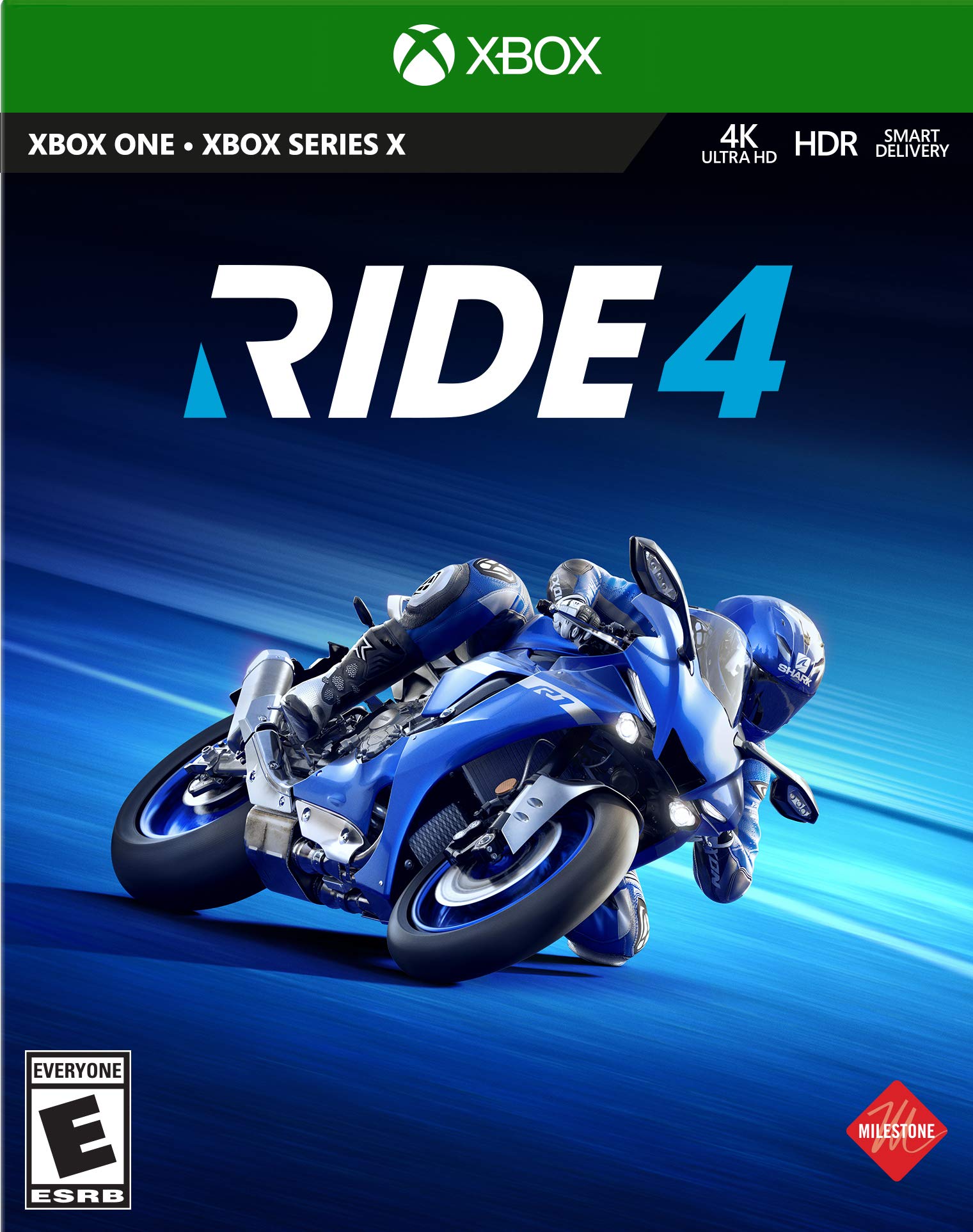 PRODUCT DETAILS 【商品情報】・商品名：RIDE 4 - Xbox One・対応機種：Xbox One／Xbox Series X・仕様：北米版・言語：英語【コンディション】・新品・海外直輸入品です。・パッケージに輸送によるスレ・小傷がある場合があります。 ■ 日本国内のXbox本体でプレイいただけます Xbox One／Xbox Series X のディスクはリージョンフリーのため、北米版のソフトも日本国内で購入された本体でそのままプレイいただけます。対応本体：Xbox One／Xbox One S／Xbox One X／Xbox Series X ■ 北米版ゲームについてのご注意（必ずお読みください） ・ゲーム内の表示および音声は英語です。日本語には対応しておりません。・Xbox Series S はディスクドライブを搭載していないため、本商品はプレイできません。・追加コンテンツ（DLC）やオンライン機能のご利用には、北米（海外）のMicrosoftアカウントが必要となる場合があります。・パッケージ・取扱説明書はすべて英語表記です。・海外版であること、およびお手持ちの本体で使用できないことを理由とした返品・交換はお受けできません。 ■ ご注意 ・掲載画像は実物に近い色味になるよう調整しておりますが、ご利用の環境により差異が生じる場合があります。・複数店舗で在庫を共有しているため、ご注文後に在庫切れとなる場合がございます。・海外倉庫からのお取り寄せのため、発送までに数日〜2〜3週間程度かかる場合があります。 ■ 納期についてお届けの目安を必ずご確認ください。 ご注意 海外からの輸入品となります。海外輸送のため、外箱に軽微なスレ等がある場合がございますが、商品本体には影響ございません。 ※在庫状況は仕入先の在庫情報をもとに出来る限り正確に表示しておりますが、取寄せ商品のため、タイミングによりご注文後に欠品・キャンセルとなる場合がございます。
