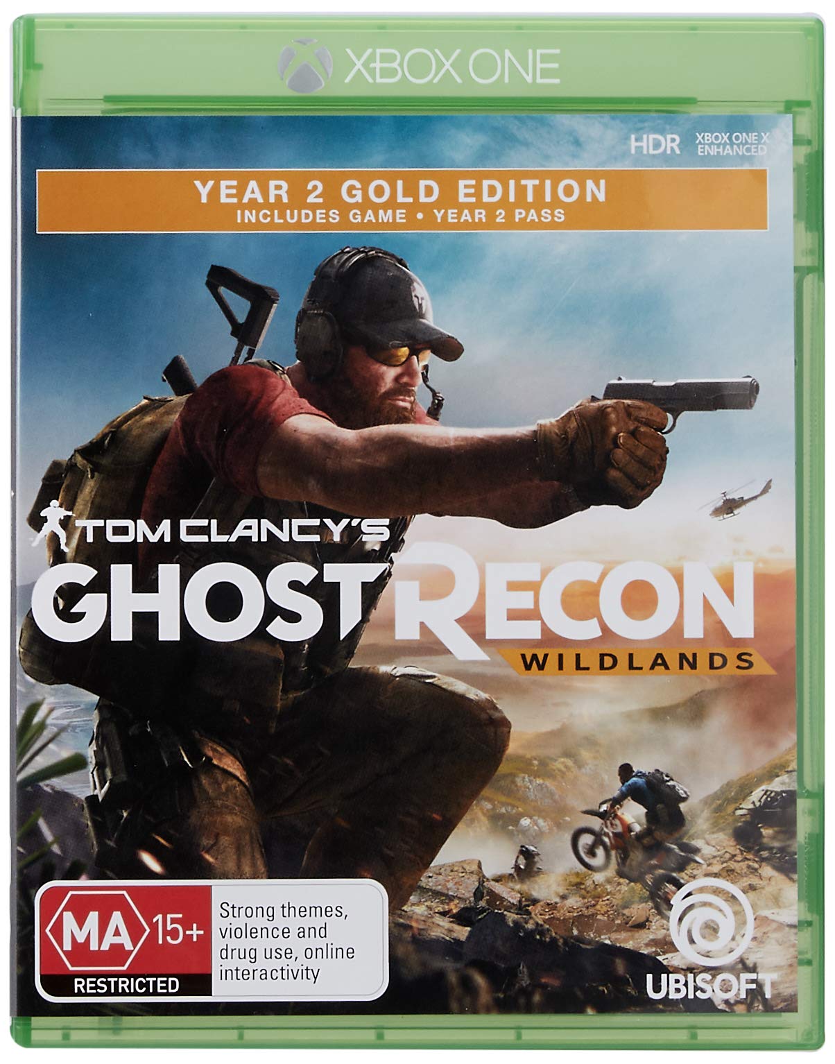 PRODUCT DETAILS 【商品情報】・商品名：Tom Clancy's Ghost Recon Wildlands Year 2 Gold Edition - Xbox One・対応機種：Xbox One／Xbox Series X・仕様：北米版・言語：英語【コンディション】・新品・海外直輸入品です。・パッケージに輸送によるスレ・小傷がある場合があります。 ■ 日本国内のXbox本体でプレイいただけます Xbox One／Xbox Series X のディスクはリージョンフリーのため、北米版のソフトも日本国内で購入された本体でそのままプレイいただけます。対応本体：Xbox One／Xbox One S／Xbox One X／Xbox Series X ■ 北米版ゲームについてのご注意（必ずお読みください） ・ゲーム内の表示および音声は英語です。日本語には対応しておりません。・Xbox Series S はディスクドライブを搭載していないため、本商品はプレイできません。・追加コンテンツ（DLC）やオンライン機能のご利用には、北米（海外）のMicrosoftアカウントが必要となる場合があります。・パッケージ・取扱説明書はすべて英語表記です。・海外版であること、およびお手持ちの本体で使用できないことを理由とした返品・交換はお受けできません。 ■ ご注意 ・掲載画像は実物に近い色味になるよう調整しておりますが、ご利用の環境により差異が生じる場合があります。・複数店舗で在庫を共有しているため、ご注文後に在庫切れとなる場合がございます。・海外倉庫からのお取り寄せのため、発送までに数日〜2〜3週間程度かかる場合があります。 ■ 納期についてお届けの目安を必ずご確認ください。 ご注意 海外からの輸入品となります。海外輸送のため、外箱に軽微なスレ等がある場合がございますが、商品本体には影響ございません。 ※在庫状況は仕入先の在庫情報をもとに出来る限り正確に表示しておりますが、取寄せ商品のため、タイミングによりご注文後に欠品・キャンセルとなる場合がございます。