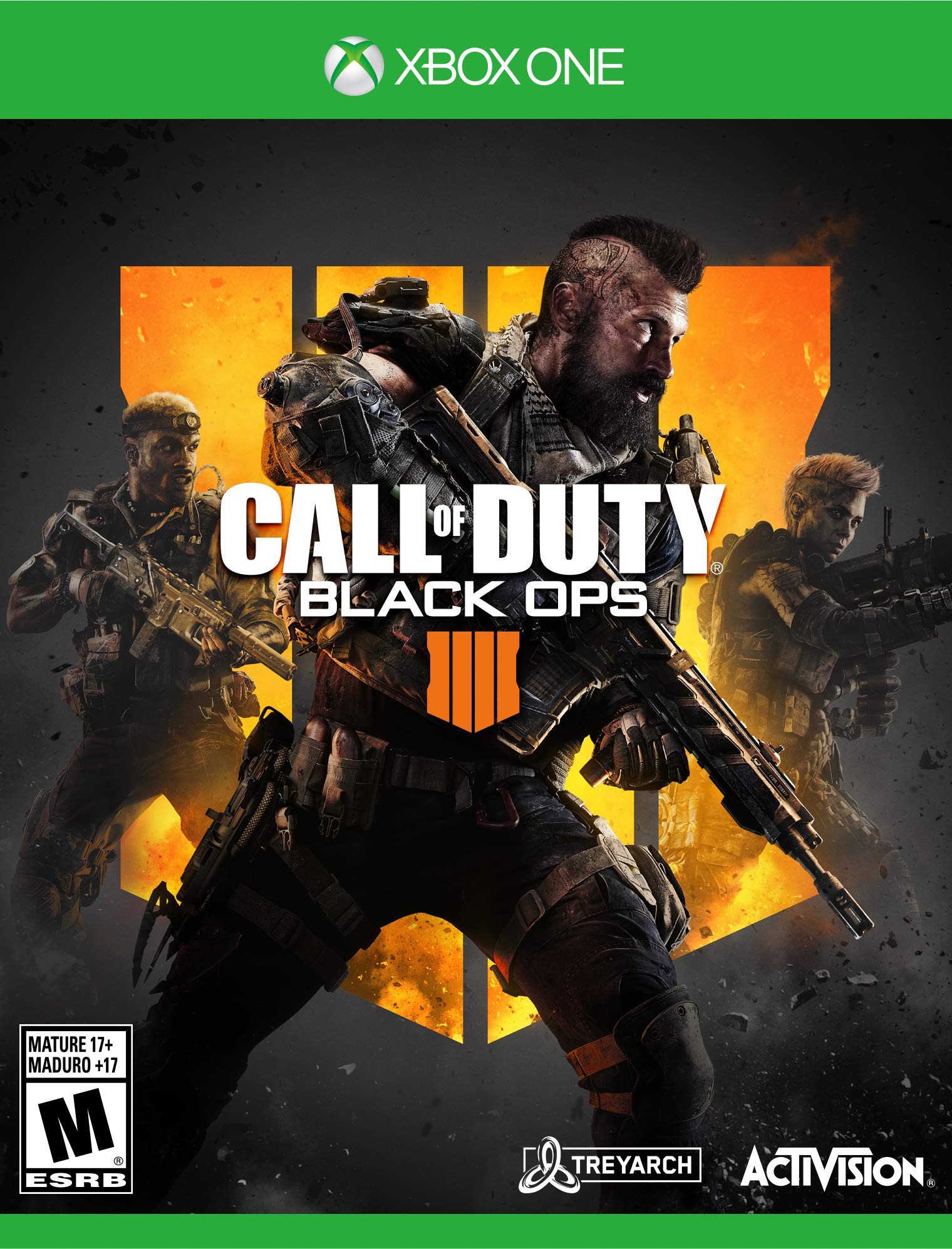 PRODUCT DETAILS 【商品情報】・商品名：Call of Duty: Black Ops 4 - Xbox One Standard Edition・対応機種：Xbox One／Xbox Series X・仕様：北米版・言語：英語【コンディション】・新品・海外直輸入品です。・パッケージに輸送によるスレ・小傷がある場合があります。 ■ 日本国内のXbox本体でプレイいただけます Xbox One／Xbox Series X のディスクはリージョンフリーのため、北米版のソフトも日本国内で購入された本体でそのままプレイいただけます。対応本体：Xbox One／Xbox One S／Xbox One X／Xbox Series X ■ 北米版ゲームについてのご注意（必ずお読みください） ・ゲーム内の表示および音声は英語です。日本語には対応しておりません。・Xbox Series S はディスクドライブを搭載していないため、本商品はプレイできません。・追加コンテンツ（DLC）やオンライン機能のご利用には、北米（海外）のMicrosoftアカウントが必要となる場合があります。・パッケージ・取扱説明書はすべて英語表記です。・海外版であること、およびお手持ちの本体で使用できないことを理由とした返品・交換はお受けできません。 ■ ご注意 ・掲載画像は実物に近い色味になるよう調整しておりますが、ご利用の環境により差異が生じる場合があります。・複数店舗で在庫を共有しているため、ご注文後に在庫切れとなる場合がございます。・海外倉庫からのお取り寄せのため、発送までに数日〜2〜3週間程度かかる場合があります。 ■ 納期についてお届けの目安を必ずご確認ください。 ご注意 海外からの輸入品となります。海外輸送のため、外箱に軽微なスレ等がある場合がございますが、商品本体には影響ございません。 ※在庫状況は仕入先の在庫情報をもとに出来る限り正確に表示しておりますが、取寄せ商品のため、タイミングによりご注文後に欠品・キャンセルとなる場合がございます。
