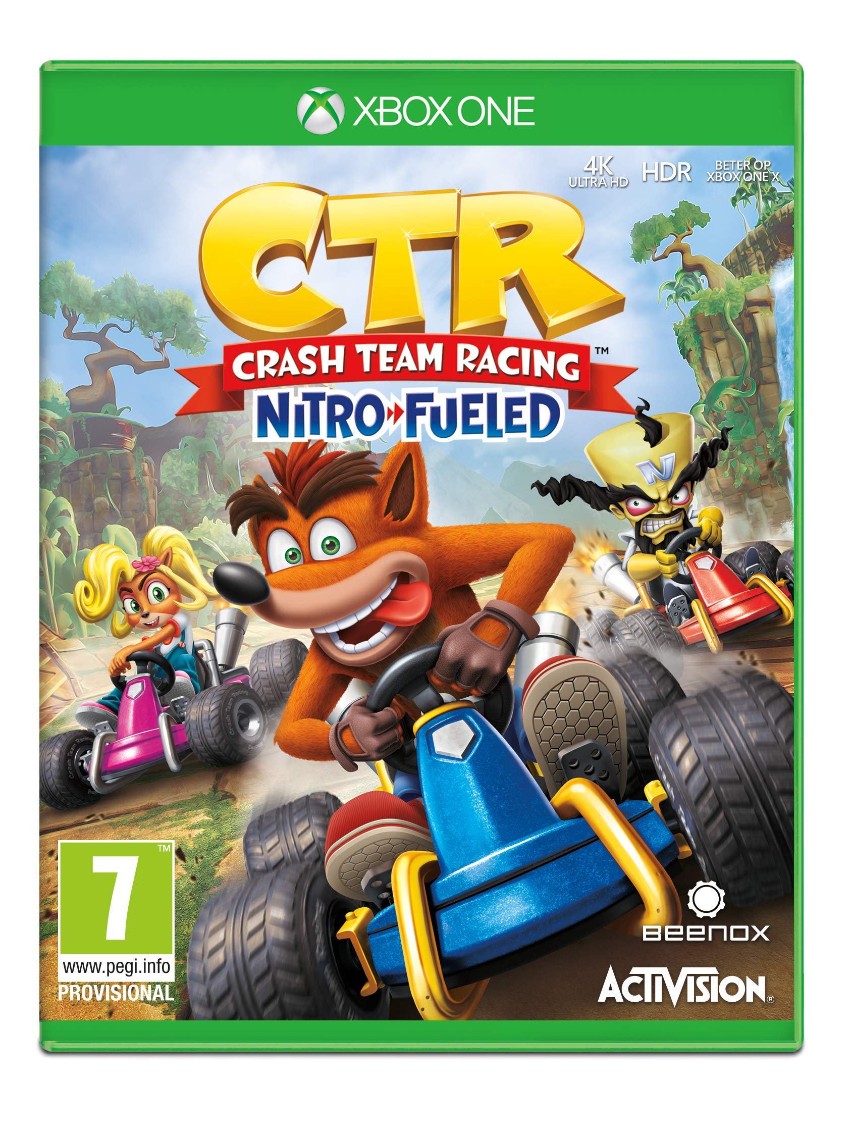 PRODUCT DETAILS 【商品情報】・商品名：Crash Team Racing Nitro Fueled - Xbox ONE・対応機種：Xbox One／Xbox Series X・仕様：北米版・言語：英語【コンディション】・新品・海外直輸入品です。・パッケージに輸送によるスレ・小傷がある場合があります。 ■ 日本国内のXbox本体でプレイいただけます Xbox One／Xbox Series X のディスクはリージョンフリーのため、北米版のソフトも日本国内で購入された本体でそのままプレイいただけます。対応本体：Xbox One／Xbox One S／Xbox One X／Xbox Series X ■ 北米版ゲームについてのご注意（必ずお読みください） ・ゲーム内の表示および音声は英語です。日本語には対応しておりません。・Xbox Series S はディスクドライブを搭載していないため、本商品はプレイできません。・追加コンテンツ（DLC）やオンライン機能のご利用には、北米（海外）のMicrosoftアカウントが必要となる場合があります。・パッケージ・取扱説明書はすべて英語表記です。・海外版であること、およびお手持ちの本体で使用できないことを理由とした返品・交換はお受けできません。 ■ ご注意 ・掲載画像は実物に近い色味になるよう調整しておりますが、ご利用の環境により差異が生じる場合があります。・複数店舗で在庫を共有しているため、ご注文後に在庫切れとなる場合がございます。・海外倉庫からのお取り寄せのため、発送までに数日〜2〜3週間程度かかる場合があります。 ■ 納期についてお届けの目安を必ずご確認ください。 ご注意 海外からの輸入品となります。海外輸送のため、外箱に軽微なスレ等がある場合がございますが、商品本体には影響ございません。 ※在庫状況は仕入先の在庫情報をもとに出来る限り正確に表示しておりますが、取寄せ商品のため、タイミングによりご注文後に欠品・キャンセルとなる場合がございます。