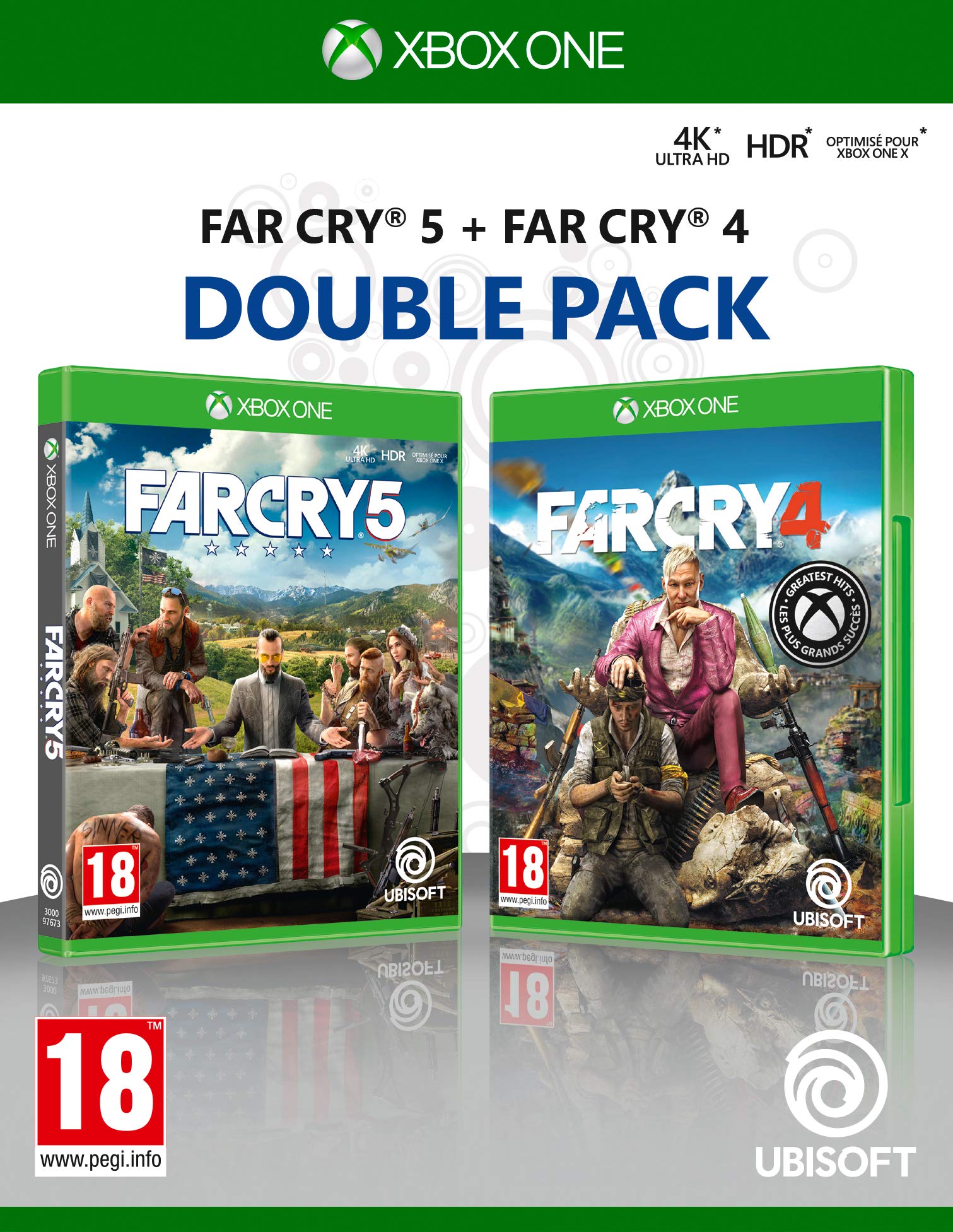 PRODUCT DETAILS 【商品情報】・商品名：Far Cry 4 + Far Cry 5 - Xbox One [video game]・対応機種：Xbox One／Xbox Series X・仕様：北米版・言語：英語【コンディション】・新品・海外直輸入品です。・パッケージに輸送によるスレ・小傷がある場合があります。 ■ 日本国内のXbox本体でプレイいただけます Xbox One／Xbox Series X のディスクはリージョンフリーのため、北米版のソフトも日本国内で購入された本体でそのままプレイいただけます。対応本体：Xbox One／Xbox One S／Xbox One X／Xbox Series X ■ 北米版ゲームについてのご注意（必ずお読みください） ・ゲーム内の表示および音声は英語です。日本語には対応しておりません。・Xbox Series S はディスクドライブを搭載していないため、本商品はプレイできません。・追加コンテンツ（DLC）やオンライン機能のご利用には、北米（海外）のMicrosoftアカウントが必要となる場合があります。・パッケージ・取扱説明書はすべて英語表記です。・海外版であること、およびお手持ちの本体で使用できないことを理由とした返品・交換はお受けできません。 ■ ご注意 ・掲載画像は実物に近い色味になるよう調整しておりますが、ご利用の環境により差異が生じる場合があります。・複数店舗で在庫を共有しているため、ご注文後に在庫切れとなる場合がございます。・海外倉庫からのお取り寄せのため、発送までに数日〜2〜3週間程度かかる場合があります。 ■ 納期についてお届けの目安を必ずご確認ください。 ご注意 海外からの輸入品となります。海外輸送のため、外箱に軽微なスレ等がある場合がございますが、商品本体には影響ございません。 ※在庫状況は仕入先の在庫情報をもとに出来る限り正確に表示しておりますが、取寄せ商品のため、タイミングによりご注文後に欠品・キャンセルとなる場合がございます。
