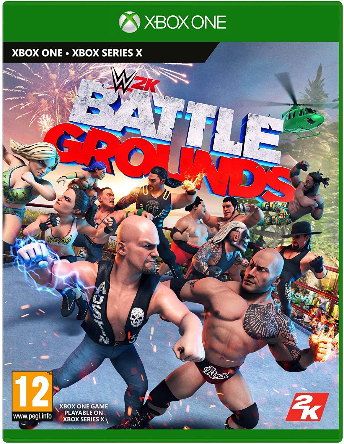 PRODUCT DETAILS 【商品情報】・商品名：WWE BATTLEGROUNDS - Xbox One・対応機種：Xbox One／Xbox Series X・仕様：北米版・言語：英語【コンディション】・新品・海外直輸入品です。・パッケージに輸送によるスレ・小傷がある場合があります。 ■ 日本国内のXbox本体でプレイいただけます Xbox One／Xbox Series X のディスクはリージョンフリーのため、北米版のソフトも日本国内で購入された本体でそのままプレイいただけます。対応本体：Xbox One／Xbox One S／Xbox One X／Xbox Series X ■ 北米版ゲームについてのご注意（必ずお読みください） ・ゲーム内の表示および音声は英語です。日本語には対応しておりません。・Xbox Series S はディスクドライブを搭載していないため、本商品はプレイできません。・追加コンテンツ（DLC）やオンライン機能のご利用には、北米（海外）のMicrosoftアカウントが必要となる場合があります。・パッケージ・取扱説明書はすべて英語表記です。・海外版であること、およびお手持ちの本体で使用できないことを理由とした返品・交換はお受けできません。 ■ ご注意 ・掲載画像は実物に近い色味になるよう調整しておりますが、ご利用の環境により差異が生じる場合があります。・複数店舗で在庫を共有しているため、ご注文後に在庫切れとなる場合がございます。・海外倉庫からのお取り寄せのため、発送までに数日〜2〜3週間程度かかる場合があります。 ■ 納期についてお届けの目安を必ずご確認ください。 ご注意 海外からの輸入品となります。海外輸送のため、外箱に軽微なスレ等がある場合がございますが、商品本体には影響ございません。 ※在庫状況は仕入先の在庫情報をもとに出来る限り正確に表示しておりますが、取寄せ商品のため、タイミングによりご注文後に欠品・キャンセルとなる場合がございます。