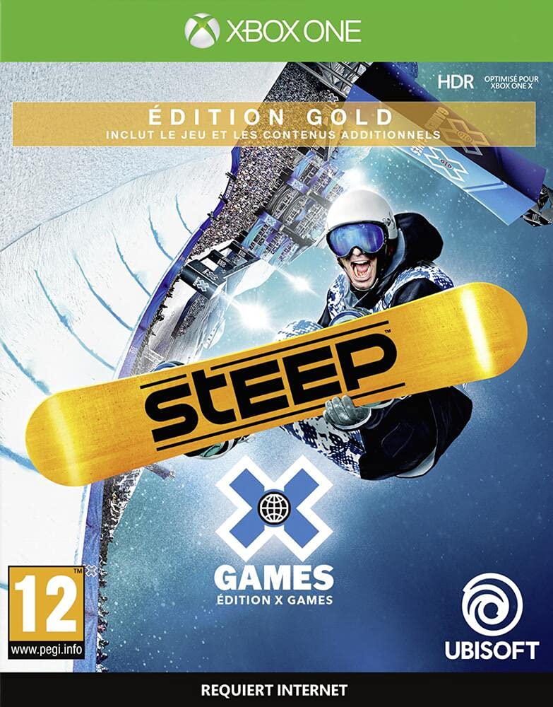 PRODUCT DETAILS 【商品情報】・商品名：STEEP X Games Gold - Xbox ONE・対応機種：Xbox One／Xbox Series X・仕様：北米版・言語：英語【コンディション】・新品・海外直輸入品です。・パッケージに輸送によるスレ・小傷がある場合があります。 ■ 日本国内のXbox本体でプレイいただけます Xbox One／Xbox Series X のディスクはリージョンフリーのため、北米版のソフトも日本国内で購入された本体でそのままプレイいただけます。対応本体：Xbox One／Xbox One S／Xbox One X／Xbox Series X ■ 北米版ゲームについてのご注意（必ずお読みください） ・ゲーム内の表示および音声は英語です。日本語には対応しておりません。・Xbox Series S はディスクドライブを搭載していないため、本商品はプレイできません。・追加コンテンツ（DLC）やオンライン機能のご利用には、北米（海外）のMicrosoftアカウントが必要となる場合があります。・パッケージ・取扱説明書はすべて英語表記です。・海外版であること、およびお手持ちの本体で使用できないことを理由とした返品・交換はお受けできません。 ■ ご注意 ・掲載画像は実物に近い色味になるよう調整しておりますが、ご利用の環境により差異が生じる場合があります。・複数店舗で在庫を共有しているため、ご注文後に在庫切れとなる場合がございます。・海外倉庫からのお取り寄せのため、発送までに数日〜2〜3週間程度かかる場合があります。 ■ 納期についてお届けの目安を必ずご確認ください。 ご注意 海外からの輸入品となります。海外輸送のため、外箱に軽微なスレ等がある場合がございますが、商品本体には影響ございません。 ※在庫状況は仕入先の在庫情報をもとに出来る限り正確に表示しておりますが、取寄せ商品のため、タイミングによりご注文後に欠品・キャンセルとなる場合がございます。