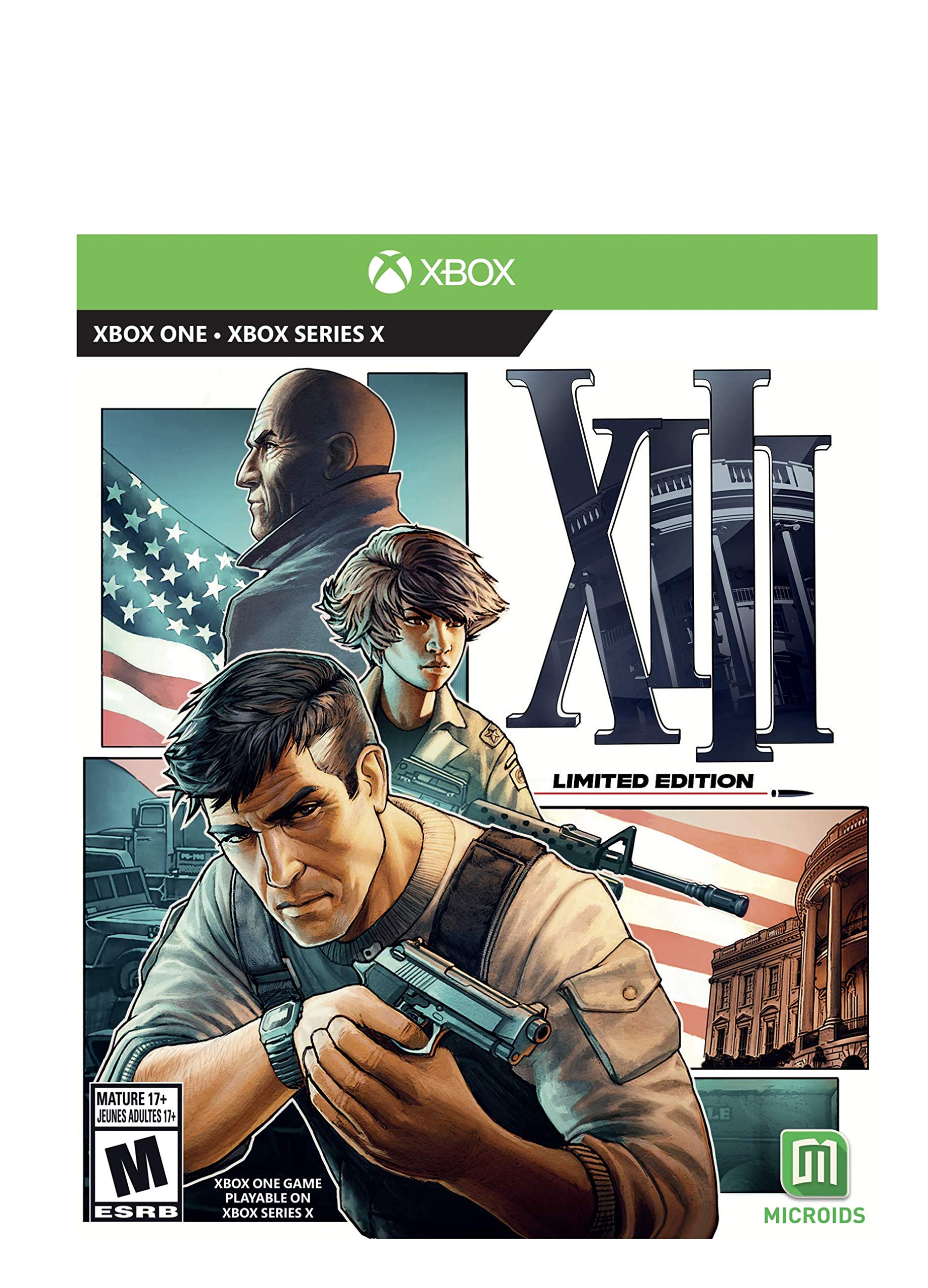 PRODUCT DETAILS 【商品情報】・商品名：XIII: Limited Edition (Xb1) - Xbox One・対応機種：Xbox One／Xbox Series X・仕様：北米版・言語：英語【コンディション】・新品・海外直輸入品です。・パッケージに輸送によるスレ・小傷がある場合があります。 ■ 日本国内のXbox本体でプレイいただけます Xbox One／Xbox Series X のディスクはリージョンフリーのため、北米版のソフトも日本国内で購入された本体でそのままプレイいただけます。対応本体：Xbox One／Xbox One S／Xbox One X／Xbox Series X ■ 北米版ゲームについてのご注意（必ずお読みください） ・ゲーム内の表示および音声は英語です。日本語には対応しておりません。・Xbox Series S はディスクドライブを搭載していないため、本商品はプレイできません。・追加コンテンツ（DLC）やオンライン機能のご利用には、北米（海外）のMicrosoftアカウントが必要となる場合があります。・パッケージ・取扱説明書はすべて英語表記です。・海外版であること、およびお手持ちの本体で使用できないことを理由とした返品・交換はお受けできません。 ■ ご注意 ・掲載画像は実物に近い色味になるよう調整しておりますが、ご利用の環境により差異が生じる場合があります。・複数店舗で在庫を共有しているため、ご注文後に在庫切れとなる場合がございます。・海外倉庫からのお取り寄せのため、発送までに数日〜2〜3週間程度かかる場合があります。 ■ 納期についてお届けの目安を必ずご確認ください。 ご注意 海外からの輸入品となります。海外輸送のため、外箱に軽微なスレ等がある場合がございますが、商品本体には影響ございません。 ※在庫状況は仕入先の在庫情報をもとに出来る限り正確に表示しておりますが、取寄せ商品のため、タイミングによりご注文後に欠品・キャンセルとなる場合がございます。