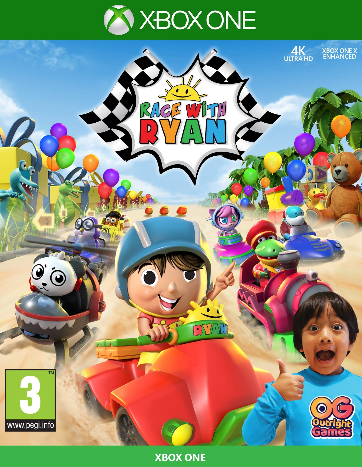 PRODUCT DETAILS 【商品情報】・商品名：Race with Ryan (Xbox One)・対応機種：Xbox One／Xbox Series X・仕様：北米版・言語：英語【コンディション】・新品・海外直輸入品です。・パッケージに輸送によるスレ・小傷がある場合があります。 ■ 日本国内のXbox本体でプレイいただけます Xbox One／Xbox Series X のディスクはリージョンフリーのため、北米版のソフトも日本国内で購入された本体でそのままプレイいただけます。対応本体：Xbox One／Xbox One S／Xbox One X／Xbox Series X ■ 北米版ゲームについてのご注意（必ずお読みください） ・ゲーム内の表示および音声は英語です。日本語には対応しておりません。・Xbox Series S はディスクドライブを搭載していないため、本商品はプレイできません。・追加コンテンツ（DLC）やオンライン機能のご利用には、北米（海外）のMicrosoftアカウントが必要となる場合があります。・パッケージ・取扱説明書はすべて英語表記です。・海外版であること、およびお手持ちの本体で使用できないことを理由とした返品・交換はお受けできません。 ■ ご注意 ・掲載画像は実物に近い色味になるよう調整しておりますが、ご利用の環境により差異が生じる場合があります。・複数店舗で在庫を共有しているため、ご注文後に在庫切れとなる場合がございます。・海外倉庫からのお取り寄せのため、発送までに数日〜2〜3週間程度かかる場合があります。 ■ 納期についてお届けの目安を必ずご確認ください。 ご注意 海外からの輸入品となります。海外輸送のため、外箱に軽微なスレ等がある場合がございますが、商品本体には影響ございません。 ※在庫状況は仕入先の在庫情報をもとに出来る限り正確に表示しておりますが、取寄せ商品のため、タイミングによりご注文後に欠品・キャンセルとなる場合がございます。