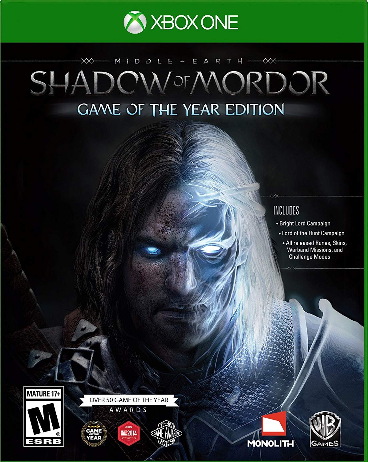 PRODUCT DETAILS 【商品情報】・商品名：Middle Earth: Shadow of Mordor Game of the Year - Xbox One・対応機種：Xbox One／Xbox Series X・仕様：北米版・言語：英語【コンディション】・新品・海外直輸入品です。・パッケージに輸送によるスレ・小傷がある場合があります。 ■ 日本国内のXbox本体でプレイいただけます Xbox One／Xbox Series X のディスクはリージョンフリーのため、北米版のソフトも日本国内で購入された本体でそのままプレイいただけます。対応本体：Xbox One／Xbox One S／Xbox One X／Xbox Series X ■ 北米版ゲームについてのご注意（必ずお読みください） ・ゲーム内の表示および音声は英語です。日本語には対応しておりません。・Xbox Series S はディスクドライブを搭載していないため、本商品はプレイできません。・追加コンテンツ（DLC）やオンライン機能のご利用には、北米（海外）のMicrosoftアカウントが必要となる場合があります。・パッケージ・取扱説明書はすべて英語表記です。・海外版であること、およびお手持ちの本体で使用できないことを理由とした返品・交換はお受けできません。 ■ ご注意 ・掲載画像は実物に近い色味になるよう調整しておりますが、ご利用の環境により差異が生じる場合があります。・複数店舗で在庫を共有しているため、ご注文後に在庫切れとなる場合がございます。・海外倉庫からのお取り寄せのため、発送までに数日〜2〜3週間程度かかる場合があります。 ■ 納期についてお届けの目安を必ずご確認ください。 ご注意 海外からの輸入品となります。海外輸送のため、外箱に軽微なスレ等がある場合がございますが、商品本体には影響ございません。 ※在庫状況は仕入先の在庫情報をもとに出来る限り正確に表示しておりますが、取寄せ商品のため、タイミングによりご注文後に欠品・キャンセルとなる場合がございます。