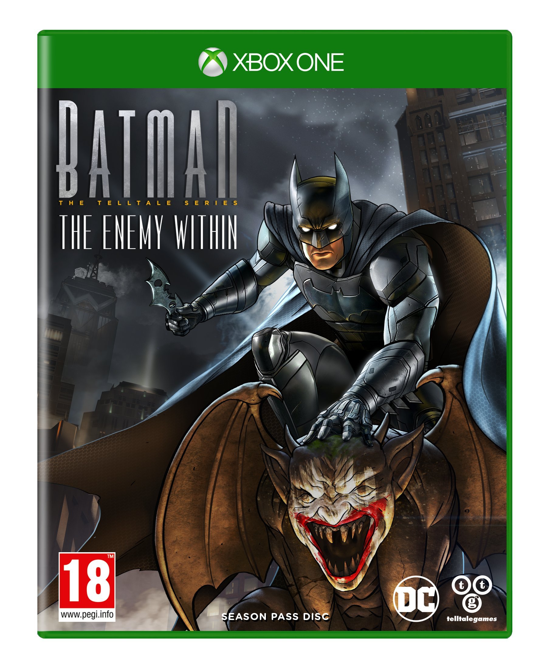 PRODUCT DETAILS 【商品情報】・商品名：Batman Enemy Within Telltale Series Xbox One・対応機種：Xbox One／Xbox Series X・仕様：北米版・言語：英語【コンディション】・新品・海外直輸入品です。・パッケージに輸送によるスレ・小傷がある場合があります。 ■ 日本国内のXbox本体でプレイいただけます Xbox One／Xbox Series X のディスクはリージョンフリーのため、北米版のソフトも日本国内で購入された本体でそのままプレイいただけます。対応本体：Xbox One／Xbox One S／Xbox One X／Xbox Series X ■ 北米版ゲームについてのご注意（必ずお読みください） ・ゲーム内の表示および音声は英語です。日本語には対応しておりません。・Xbox Series S はディスクドライブを搭載していないため、本商品はプレイできません。・追加コンテンツ（DLC）やオンライン機能のご利用には、北米（海外）のMicrosoftアカウントが必要となる場合があります。・パッケージ・取扱説明書はすべて英語表記です。・海外版であること、およびお手持ちの本体で使用できないことを理由とした返品・交換はお受けできません。 ■ ご注意 ・掲載画像は実物に近い色味になるよう調整しておりますが、ご利用の環境により差異が生じる場合があります。・複数店舗で在庫を共有しているため、ご注文後に在庫切れとなる場合がございます。・海外倉庫からのお取り寄せのため、発送までに数日〜2〜3週間程度かかる場合があります。 ■ 納期についてお届けの目安を必ずご確認ください。 ご注意 海外からの輸入品となります。海外輸送のため、外箱に軽微なスレ等がある場合がございますが、商品本体には影響ございません。 ※在庫状況は仕入先の在庫情報をもとに出来る限り正確に表示しておりますが、取寄せ商品のため、タイミングによりご注文後に欠品・キャンセルとなる場合がございます。