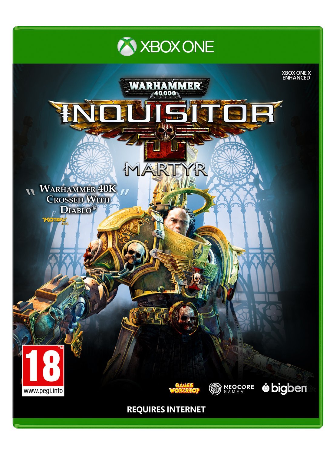 PRODUCT DETAILS 【商品情報】・商品名：Warhammer 40K Inquisitor Martyr (Xbox One)・対応機種：Xbox One／Xbox Series X・仕様：北米版・言語：英語【コンディション】・新品・海外直輸入品です。・パッケージに輸送によるスレ・小傷がある場合があります。 ■ 日本国内のXbox本体でプレイいただけます Xbox One／Xbox Series X のディスクはリージョンフリーのため、北米版のソフトも日本国内で購入された本体でそのままプレイいただけます。対応本体：Xbox One／Xbox One S／Xbox One X／Xbox Series X ■ 北米版ゲームについてのご注意（必ずお読みください） ・ゲーム内の表示および音声は英語です。日本語には対応しておりません。・Xbox Series S はディスクドライブを搭載していないため、本商品はプレイできません。・追加コンテンツ（DLC）やオンライン機能のご利用には、北米（海外）のMicrosoftアカウントが必要となる場合があります。・パッケージ・取扱説明書はすべて英語表記です。・海外版であること、およびお手持ちの本体で使用できないことを理由とした返品・交換はお受けできません。 ■ ご注意 ・掲載画像は実物に近い色味になるよう調整しておりますが、ご利用の環境により差異が生じる場合があります。・複数店舗で在庫を共有しているため、ご注文後に在庫切れとなる場合がございます。・海外倉庫からのお取り寄せのため、発送までに数日〜2〜3週間程度かかる場合があります。 ■ 納期についてお届けの目安を必ずご確認ください。 ご注意 海外からの輸入品となります。海外輸送のため、外箱に軽微なスレ等がある場合がございますが、商品本体には影響ございません。 ※在庫状況は仕入先の在庫情報をもとに出来る限り正確に表示しておりますが、取寄せ商品のため、タイミングによりご注文後に欠品・キャンセルとなる場合がございます。