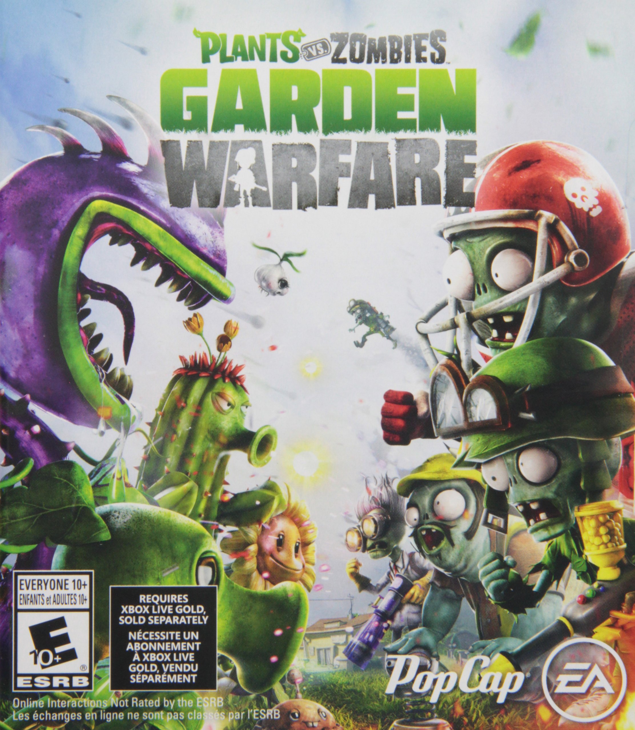 PRODUCT DETAILS 【商品情報】・商品名：Xbox One PLANTS VS ZOMBIES GARDEN WARFARE XBOX ONE・対応機種：Xbox One／Xbox Series X・仕様：北米版・言語：英語【コンディション】・新品・海外直輸入品です。・パッケージに輸送によるスレ・小傷がある場合があります。 ■ 日本国内のXbox本体でプレイいただけます Xbox One／Xbox Series X のディスクはリージョンフリーのため、北米版のソフトも日本国内で購入された本体でそのままプレイいただけます。対応本体：Xbox One／Xbox One S／Xbox One X／Xbox Series X ■ 北米版ゲームについてのご注意（必ずお読みください） ・ゲーム内の表示および音声は英語です。日本語には対応しておりません。・Xbox Series S はディスクドライブを搭載していないため、本商品はプレイできません。・追加コンテンツ（DLC）やオンライン機能のご利用には、北米（海外）のMicrosoftアカウントが必要となる場合があります。・パッケージ・取扱説明書はすべて英語表記です。・海外版であること、およびお手持ちの本体で使用できないことを理由とした返品・交換はお受けできません。 ■ ご注意 ・掲載画像は実物に近い色味になるよう調整しておりますが、ご利用の環境により差異が生じる場合があります。・複数店舗で在庫を共有しているため、ご注文後に在庫切れとなる場合がございます。・海外倉庫からのお取り寄せのため、発送までに数日〜2〜3週間程度かかる場合があります。 ■ 納期についてお届けの目安を必ずご確認ください。 ご注意 海外からの輸入品となります。海外輸送のため、外箱に軽微なスレ等がある場合がございますが、商品本体には影響ございません。 ※在庫状況は仕入先の在庫情報をもとに出来る限り正確に表示しておりますが、取寄せ商品のため、タイミングによりご注文後に欠品・キャンセルとなる場合がございます。