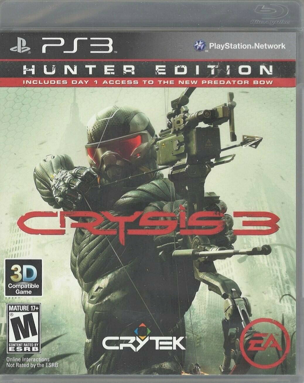 PRODUCT DETAILS 【商品情報】・商品名：Crysis 3: Hunter Edition PS3 (Brand New Factory Sealed US Version) PlayStation 3・対応機種：プレイステーション3（PS3）・仕様：北米版（NTSC-U/C）・言語：英語【コンディション】・新品未開封の海外直輸入品です。・パッケージに輸送によるスレ・小傷がある場合があります。 ■ 北米版ゲームについてのご注意（必ずお読みください） 【北米版 ゲームについてのご注意】こちらの商品は、北米版（海外仕様）のゲームソフトです。・プレイステーション3（PS3）本体はリージョンフリーのため、日本国内の本体でもプレイいただけます。・ゲーム内の表示および音声は、基本的に英語です。日本語には対応していない場合があります。・オンライン機能・ダウンロードコンテンツ等は、アカウントの地域により利用できない場合があります。・海外版であることを理由とした返品・交換はお受けできません。 ■ ご注意 ・掲載画像は実物に近い色味になるよう調整しておりますが、ご利用の環境により差異が生じる場合があります。・複数店舗で在庫を共有しているため、ご注文後に在庫切れとなる場合がございます。・海外倉庫からのお取り寄せのため、発送までに数日〜2〜3週間程度かかる場合があります。 ■ 納期についてお届けの目安を必ずご確認ください。 ご注意 海外からの輸入品となります。海外輸送のため、外箱に軽微なスレ等がある場合がございますが、商品本体には影響ございません。 ※在庫状況は仕入先の在庫情報をもとに出来る限り正確に表示しておりますが、取寄せ商品のため、タイミングによりご注文後に欠品・キャンセルとなる場合がございます。