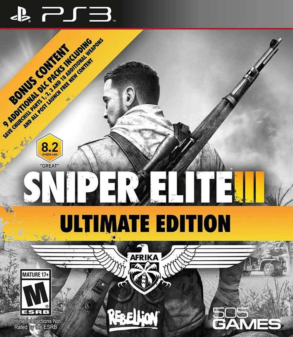 PRODUCT DETAILS 【商品情報】・商品名：Sniper Elite III: Ultimate Edition - PlayStation 3・対応機種：プレイステーション3（PS3）・仕様：北米版（NTSC-U/C）・言語：英語【コンディション】・新品未開封の海外直輸入品です。・パッケージに輸送によるスレ・小傷がある場合があります。 ■ 北米版ゲームについてのご注意（必ずお読みください） 【北米版 ゲームについてのご注意】こちらの商品は、北米版（海外仕様）のゲームソフトです。・プレイステーション3（PS3）本体はリージョンフリーのため、日本国内の本体でもプレイいただけます。・ゲーム内の表示および音声は、基本的に英語です。日本語には対応していない場合があります。・オンライン機能・ダウンロードコンテンツ等は、アカウントの地域により利用できない場合があります。・海外版であることを理由とした返品・交換はお受けできません。 ■ ご注意 ・掲載画像は実物に近い色味になるよう調整しておりますが、ご利用の環境により差異が生じる場合があります。・複数店舗で在庫を共有しているため、ご注文後に在庫切れとなる場合がございます。・海外倉庫からのお取り寄せのため、発送までに数日〜2〜3週間程度かかる場合があります。 ■ 納期についてお届けの目安を必ずご確認ください。 ご注意 海外からの輸入品となります。海外輸送のため、外箱に軽微なスレ等がある場合がございますが、商品本体には影響ございません。 ※在庫状況は仕入先の在庫情報をもとに出来る限り正確に表示しておりますが、取寄せ商品のため、タイミングによりご注文後に欠品・キャンセルとなる場合がございます。