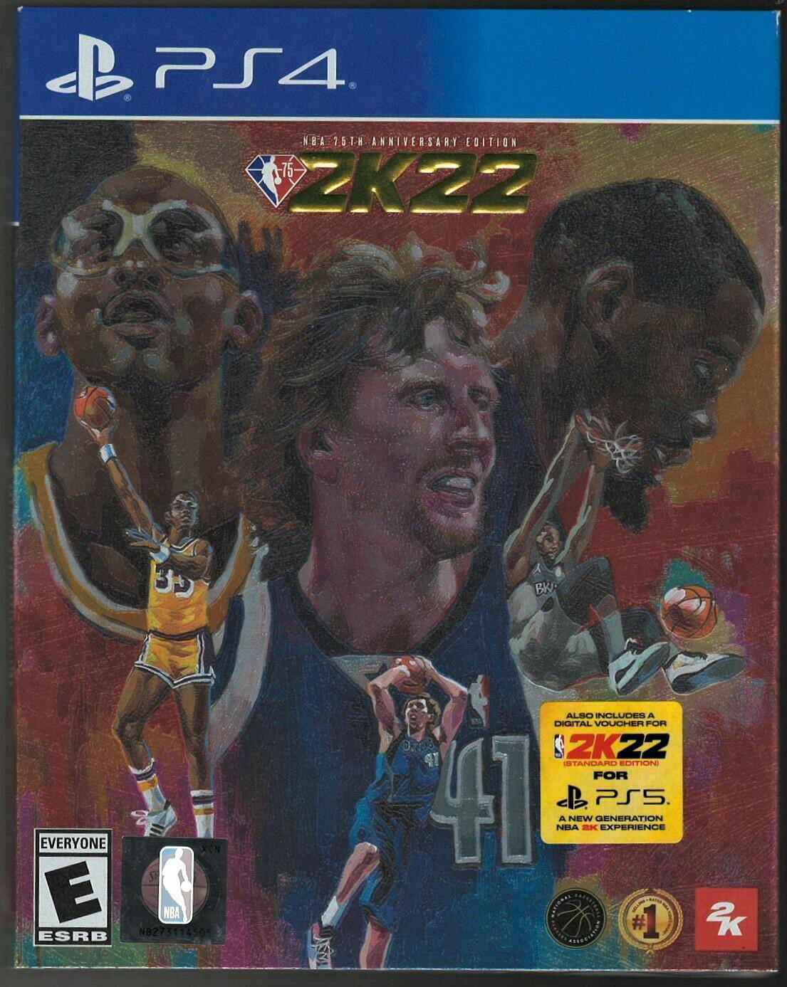 PRODUCT DETAILS 【商品情報】・商品名：NBA 2K22 75th Anniversary Edition PS4 (Brand New Factory Sealed US Version) Play・対応機種：プレイステーション4（PS4）・仕様：北米版（NTSC-U/C）・言語：英語【コンディション】・新品未開封の海外直輸入品です。・パッケージに輸送によるスレ・小傷がある場合があります。 ■ 北米版ゲームについてのご注意（必ずお読みください） 【北米版 ゲームについてのご注意】こちらの商品は、北米版（海外仕様）のゲームソフトです。・プレイステーション4（PS4）本体はリージョンフリーのため、日本国内の本体でもプレイいただけます。・ゲーム内の表示および音声は、基本的に英語です。日本語には対応していない場合があります。・オンライン機能・ダウンロードコンテンツ等は、アカウントの地域により利用できない場合があります。・海外版であることを理由とした返品・交換はお受けできません。 ■ ご注意 ・掲載画像は実物に近い色味になるよう調整しておりますが、ご利用の環境により差異が生じる場合があります。・複数店舗で在庫を共有しているため、ご注文後に在庫切れとなる場合がございます。・海外倉庫からのお取り寄せのため、発送までに数日〜2〜3週間程度かかる場合があります。 ■ 納期についてお届けの目安を必ずご確認ください。 ご注意 海外からの輸入品となります。海外輸送のため、外箱に軽微なスレ等がある場合がございますが、商品本体には影響ございません。 ※在庫状況は仕入先の在庫情報をもとに出来る限り正確に表示しておりますが、取寄せ商品のため、タイミングによりご注文後に欠品・キャンセルとなる場合がございます。