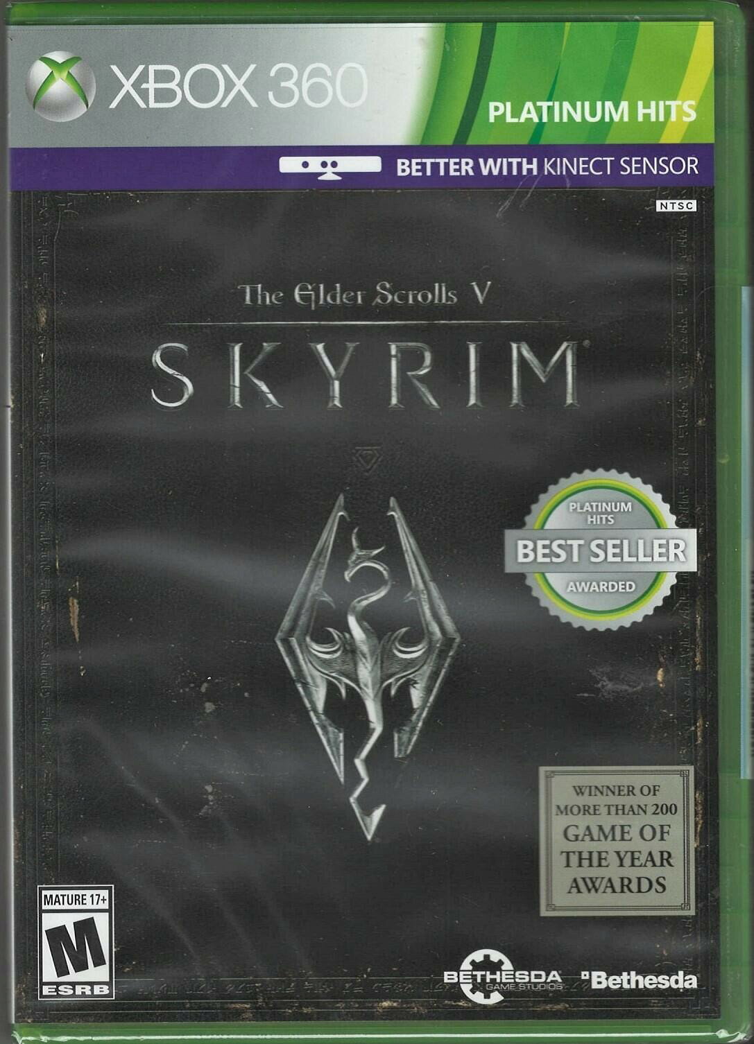 PRODUCT DETAILS 【商品情報】・商品名：The Elder Scrolls V: Skyrim (Platinum Hits) Xbox 360 (Brand New Factory Sealed U・対応機種：Xbox360（Xbox 360）・仕様：北米版（NTSC-U/C）・言語：英語【コンディション】・新品未開封の海外直輸入品です。・パッケージに輸送によるスレ・小傷がある場合があります。 ■ 北米版ゲームについてのご注意（必ずお読みください） 【北米版 ゲームについてのご注意】こちらの商品は、海外仕様のゲームソフトです。・Xbox360（Xbox 360）は本体にリージョン制限があるため、日本国内の本体では通常そのままプレイすることはできません。・北米版の本体など、ソフトに対応した本体が必要です。・ゲーム内の表示および音声は、基本的に英語などの外国語です。日本語には対応していない場合があります。・映像方式や接続するテレビ・モニターによっては、正常に表示されない場合があります。・海外版であることや、お手持ちの本体で使用できないことを理由とした返品・交換はお受けできません。 ■ ご注意 ・掲載画像は実物に近い色味になるよう調整しておりますが、ご利用の環境により差異が生じる場合があります。・複数店舗で在庫を共有しているため、ご注文後に在庫切れとなる場合がございます。・海外倉庫からのお取り寄せのため、発送までに数日〜2〜3週間程度かかる場合があります。 ■ 納期についてお届けの目安を必ずご確認ください。 ご注意 海外からの輸入品となります。海外輸送のため、外箱に軽微なスレ等がある場合がございますが、商品本体には影響ございません。 ※在庫状況は仕入先の在庫情報をもとに出来る限り正確に表示しておりますが、取寄せ商品のため、タイミングによりご注文後に欠品・キャンセルとなる場合がございます。