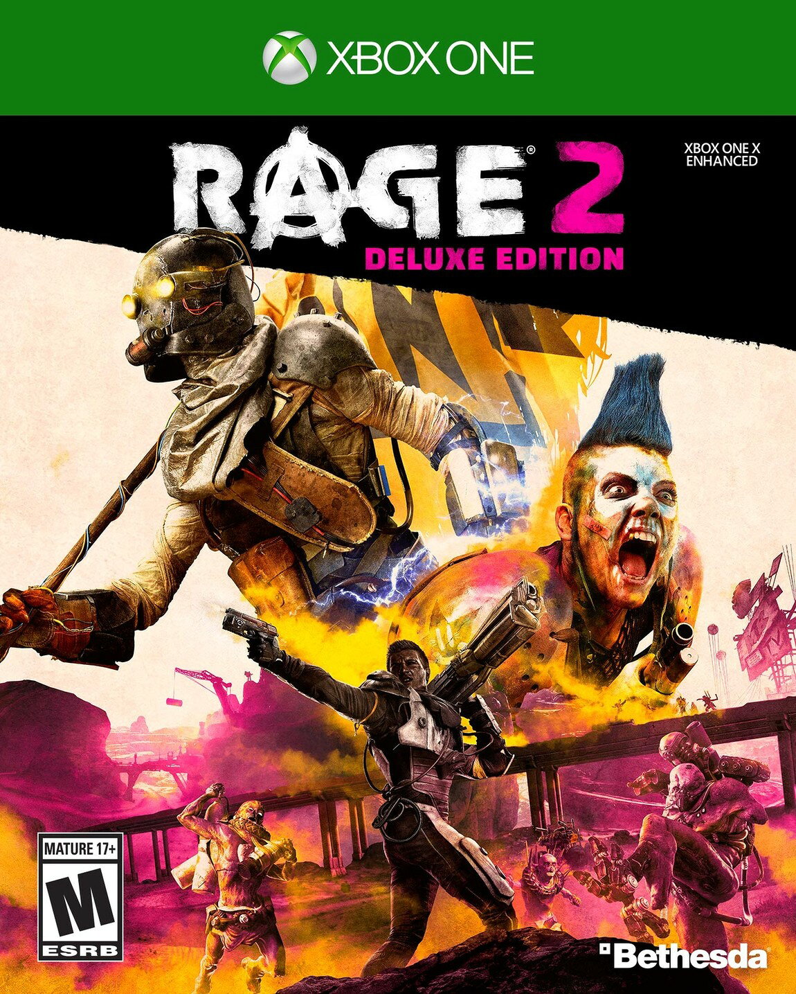 PRODUCT DETAILS 【商品情報】・商品名：Rage 2 Deluxe Edition Bethesda Softworks Xbox One 093155174252・対応機種：Xbox One（Xbox One）・仕様：北米版（NTSC-U/C）・言語：英語【コンディション】・新品未開封の海外直輸入品です。・パッケージに輸送によるスレ・小傷がある場合があります。 ■ 北米版ゲームについてのご注意（必ずお読みください） 【北米版 ゲームについてのご注意】こちらの商品は、北米版（海外仕様）のゲームソフトです。・Xbox One（Xbox One）本体はリージョンフリーのため、日本国内の本体でもプレイいただけます。・ゲーム内の表示および音声は、基本的に英語です。日本語には対応していない場合があります。・オンライン機能・ダウンロードコンテンツ等は、アカウントの地域により利用できない場合があります。・海外版であることを理由とした返品・交換はお受けできません。 ■ ご注意 ・掲載画像は実物に近い色味になるよう調整しておりますが、ご利用の環境により差異が生じる場合があります。・複数店舗で在庫を共有しているため、ご注文後に在庫切れとなる場合がございます。・海外倉庫からのお取り寄せのため、発送までに数日〜2〜3週間程度かかる場合があります。 ■ 納期についてお届けの目安を必ずご確認ください。 ご注意 海外からの輸入品となります。海外輸送のため、外箱に軽微なスレ等がある場合がございますが、商品本体には影響ございません。 ※在庫状況は仕入先の在庫情報をもとに出来る限り正確に表示しておりますが、取寄せ商品のため、タイミングによりご注文後に欠品・キャンセルとなる場合がございます。