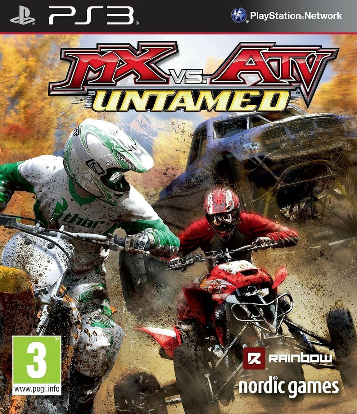 PRODUCT DETAILS 【商品情報】・商品名：MX vs. ATV Untamed (EURO) - PlayStation 3・対応機種：プレイステーション3（PS3）・仕様：北米版（NTSC-U/C）・言語：英語【コンディション】・新品未開封の海外直輸入品です。・パッケージに輸送によるスレ・小傷がある場合があります。 ■ 北米版ゲームについてのご注意（必ずお読みください） 【北米版 ゲームについてのご注意】こちらの商品は、北米版（海外仕様）のゲームソフトです。・プレイステーション3（PS3）本体はリージョンフリーのため、日本国内の本体でもプレイいただけます。・ゲーム内の表示および音声は、基本的に英語です。日本語には対応していない場合があります。・オンライン機能・ダウンロードコンテンツ等は、アカウントの地域により利用できない場合があります。・海外版であることを理由とした返品・交換はお受けできません。 ■ ご注意 ・掲載画像は実物に近い色味になるよう調整しておりますが、ご利用の環境により差異が生じる場合があります。・複数店舗で在庫を共有しているため、ご注文後に在庫切れとなる場合がございます。・海外倉庫からのお取り寄せのため、発送までに数日〜2〜3週間程度かかる場合があります。 ■ 納期についてお届けの目安を必ずご確認ください。 ご注意 海外からの輸入品となります。海外輸送のため、外箱に軽微なスレ等がある場合がございますが、商品本体には影響ございません。 ※在庫状況は仕入先の在庫情報をもとに出来る限り正確に表示しておりますが、取寄せ商品のため、タイミングによりご注文後に欠品・キャンセルとなる場合がございます。